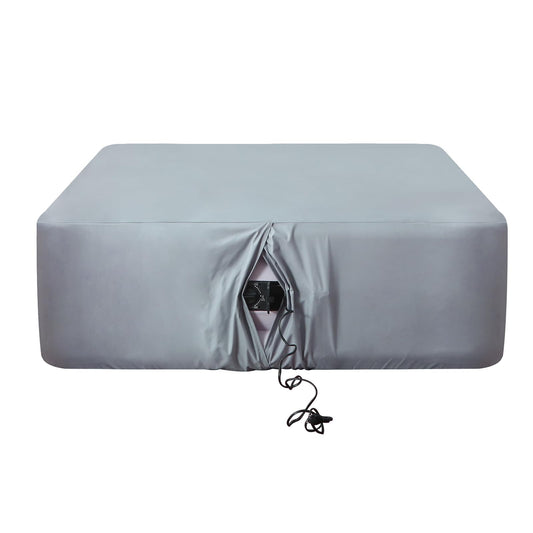 Antranfour Queen Fitted Sheet for Air Mattress,with 24 Inch Extra Deep Pockets,Ultra Soft Durable Breathable Bed Sheets Cover for Inflatable Air Bed,with Pump Opening,Inflate at Any Time-Gray