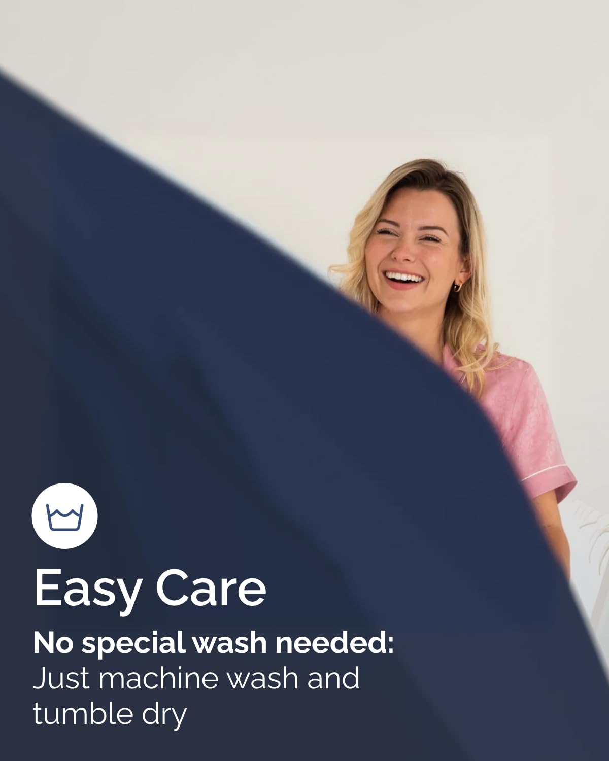 Full Size Fitted Bed Sheet - Pack of 2 Single Fitted Bottom Sheet Only - Fits Mattress Up to 16" Deep Pockets - Extra Soft, Breathable & Cooling - Hotel Quality, Shrink and Wrinkle Free - Navy Blue