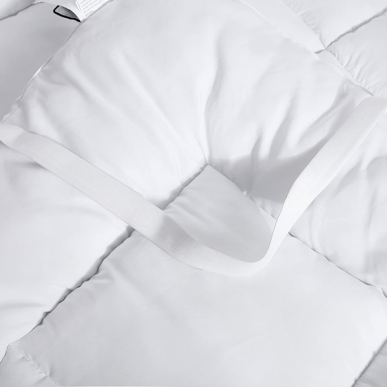 Plush Topper, Viscose Derived from Bamboo, Filled Mattress Topper, 2 Inches Thick Hypoallergenic Overfilled Down Alternative Anchor Bands Mattress Topper, Soft Cotton Shell, California-King