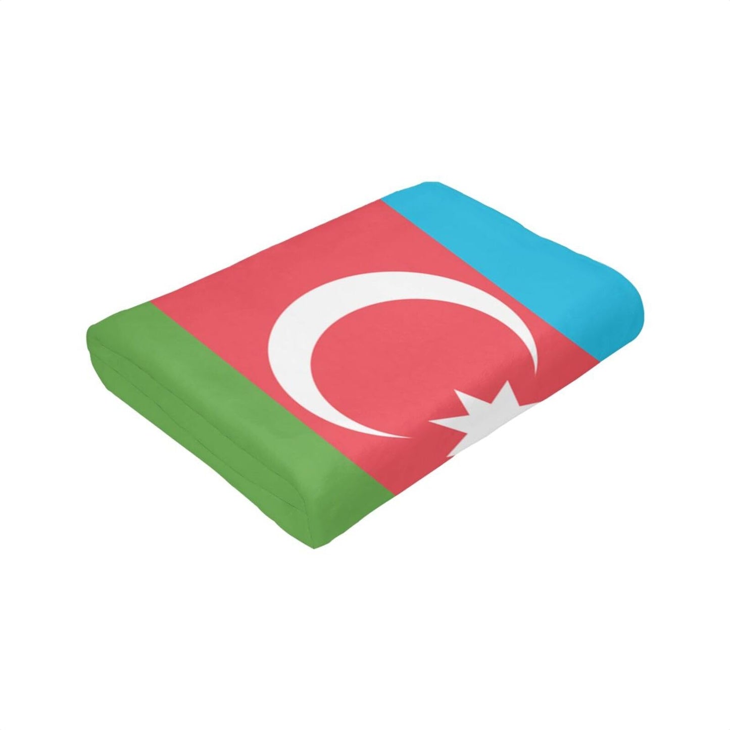 Azerbaijani Classic Flag Blanket Throw Blanket for Couch Sofa Plush Fleece Bed Blankets Lightweight Comfy Flannel Ultra-Soft Warm Blankets for Home Camping Travel Gift 80"X60"