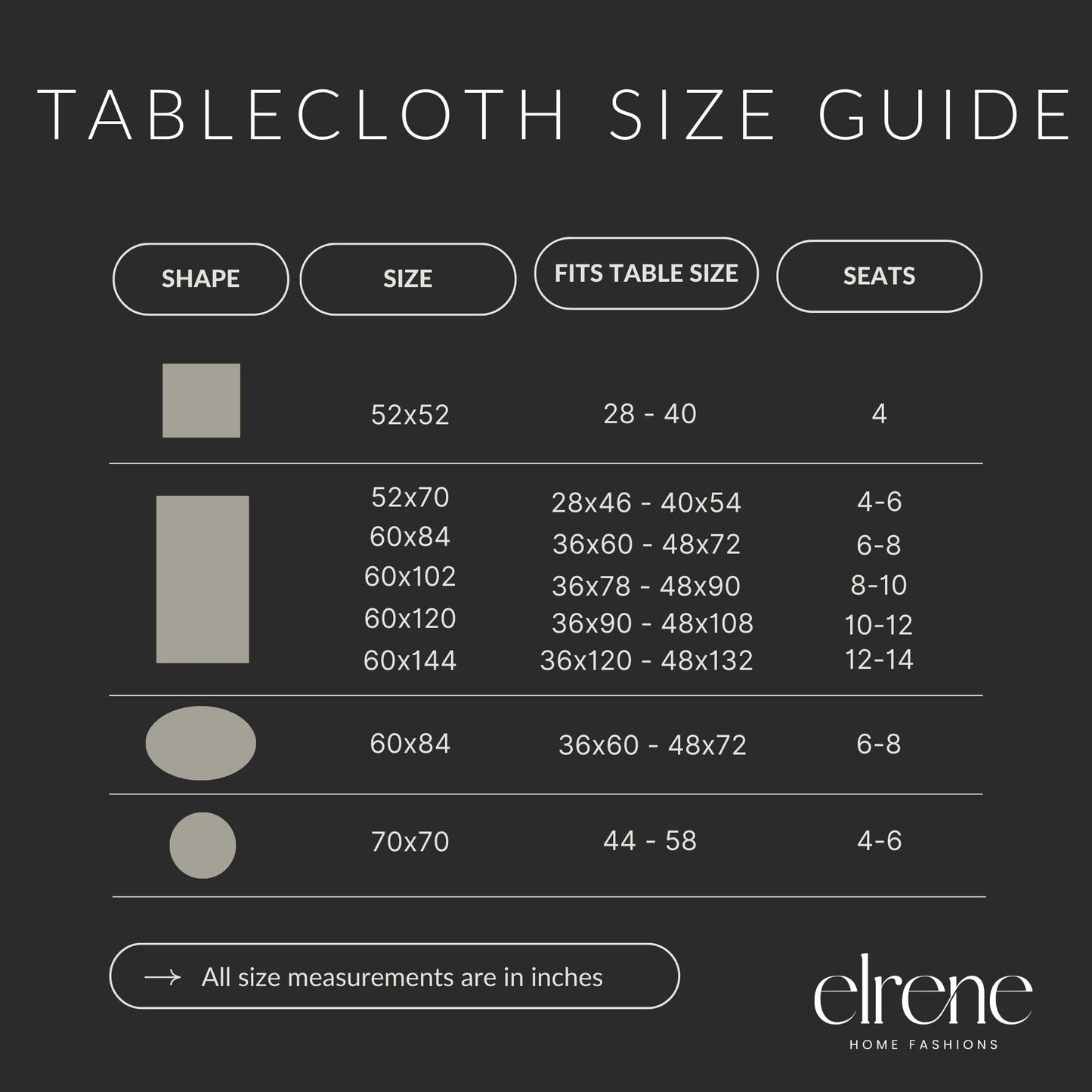 Threadmade Caiden Elegance Damask Tablecloth, Ivory - 52" W x 70" L
