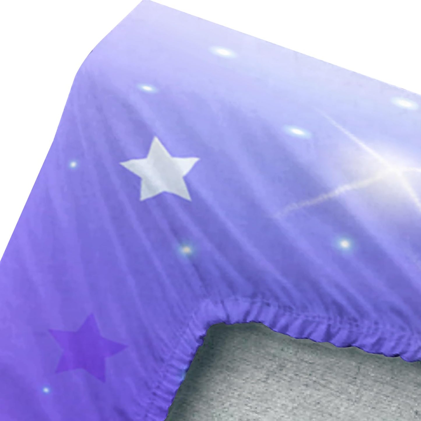 UEVBF Princess Bedding Cute Mermaid Pattern Twin Fitted Sheet Set,Star Jellyfish Ocean Themed Bedding Sets for Kids Toddlers Girls Boys Room Decor,1 Fitted Sheet + 2 Pillowcases.