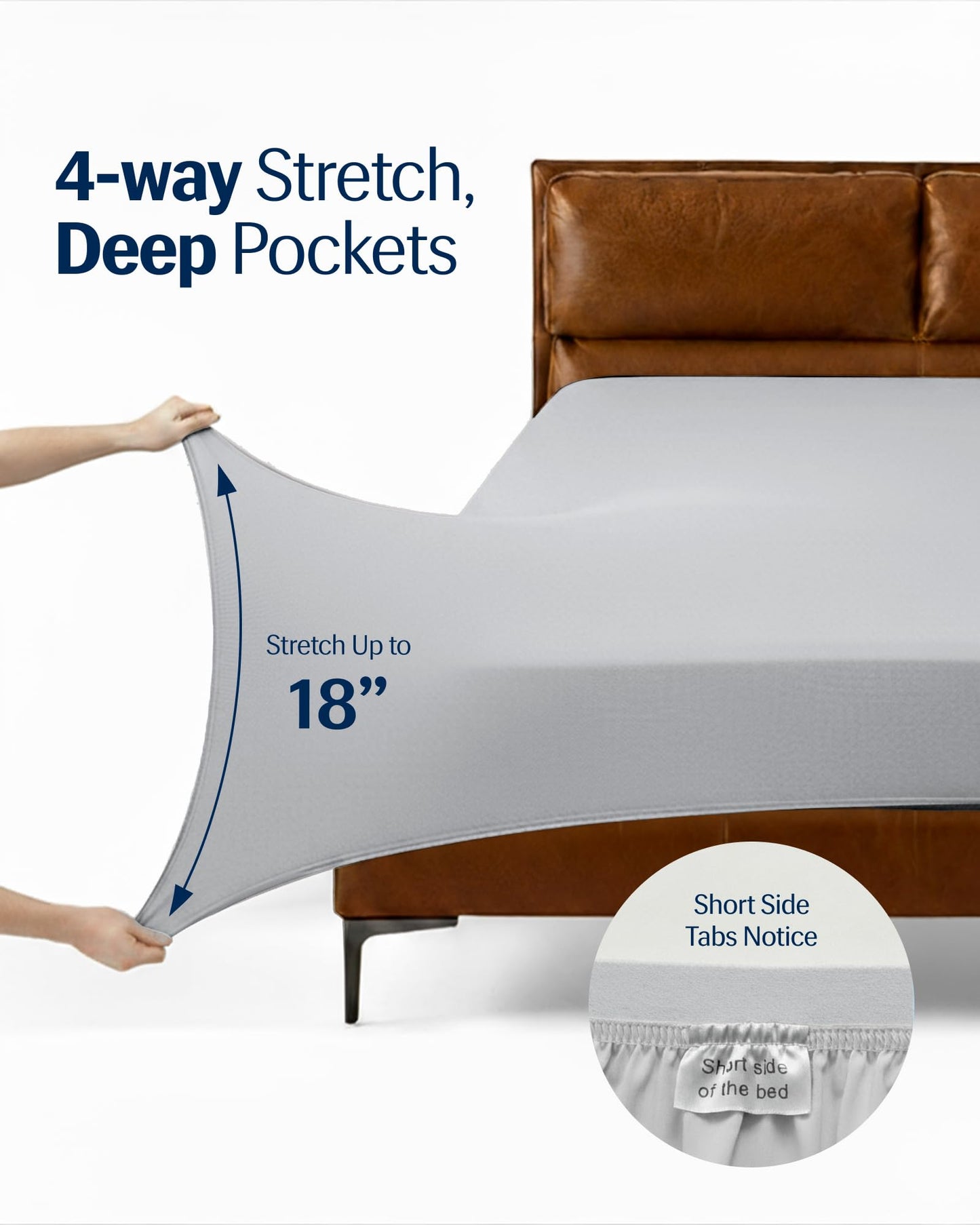 REST® Evercool®+ Starter Sheet Set, Twin, Light Gray, Breathable Bed Sheets for Hot Sleeper and Night Sweats, with Pillowcases, Ionic+ Self-Cleaning Silver Yarn for Sensitive Skin, 3PCS No Flat Sheet