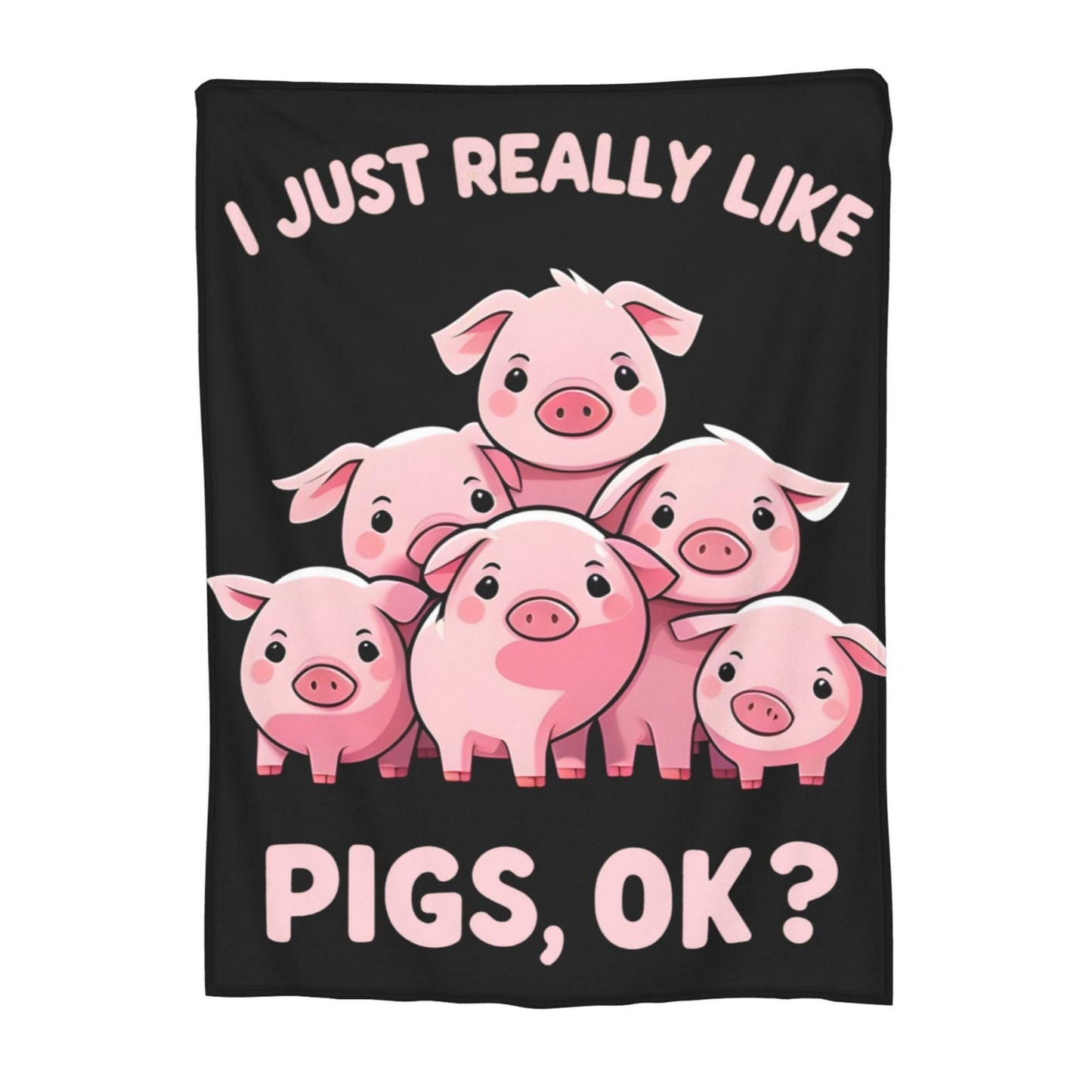 amepay Cute Pink Pigs Blanket Gifts for Adults Kids Cartoon Piggy Piglet Flannel Throw Blankets Soft Comfy Lightweight for Home Decor Couch Bed Sofa 60x50 Inches
