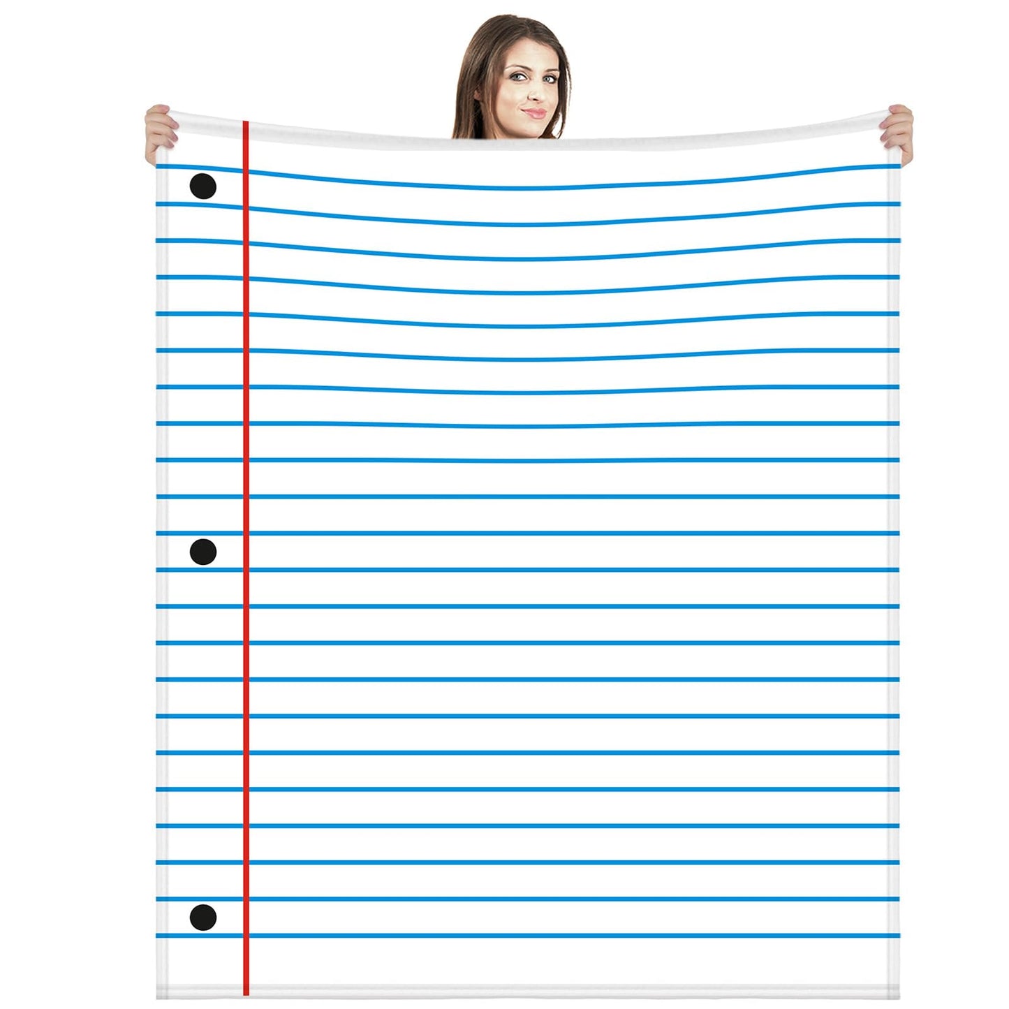 HunnmingRe Notebook Throw Blanket Teacher Appreciation Gifts Classroom Reading Room Plush Lightweight Fleece Throw Blanket 60 x 50 Inches for Classroom Back to School Couch Room Sofa(Paper)