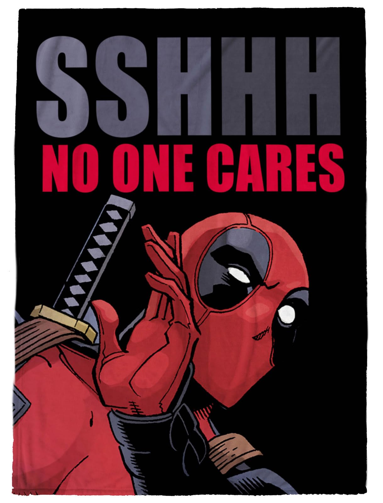 Jay Franco Plush Throw Blanket – Soft & Comfy 50x70 Inches Throw for Couch or Bed – Cozy Home Décor for Living Room & Bedroom, Multi - Deadpool