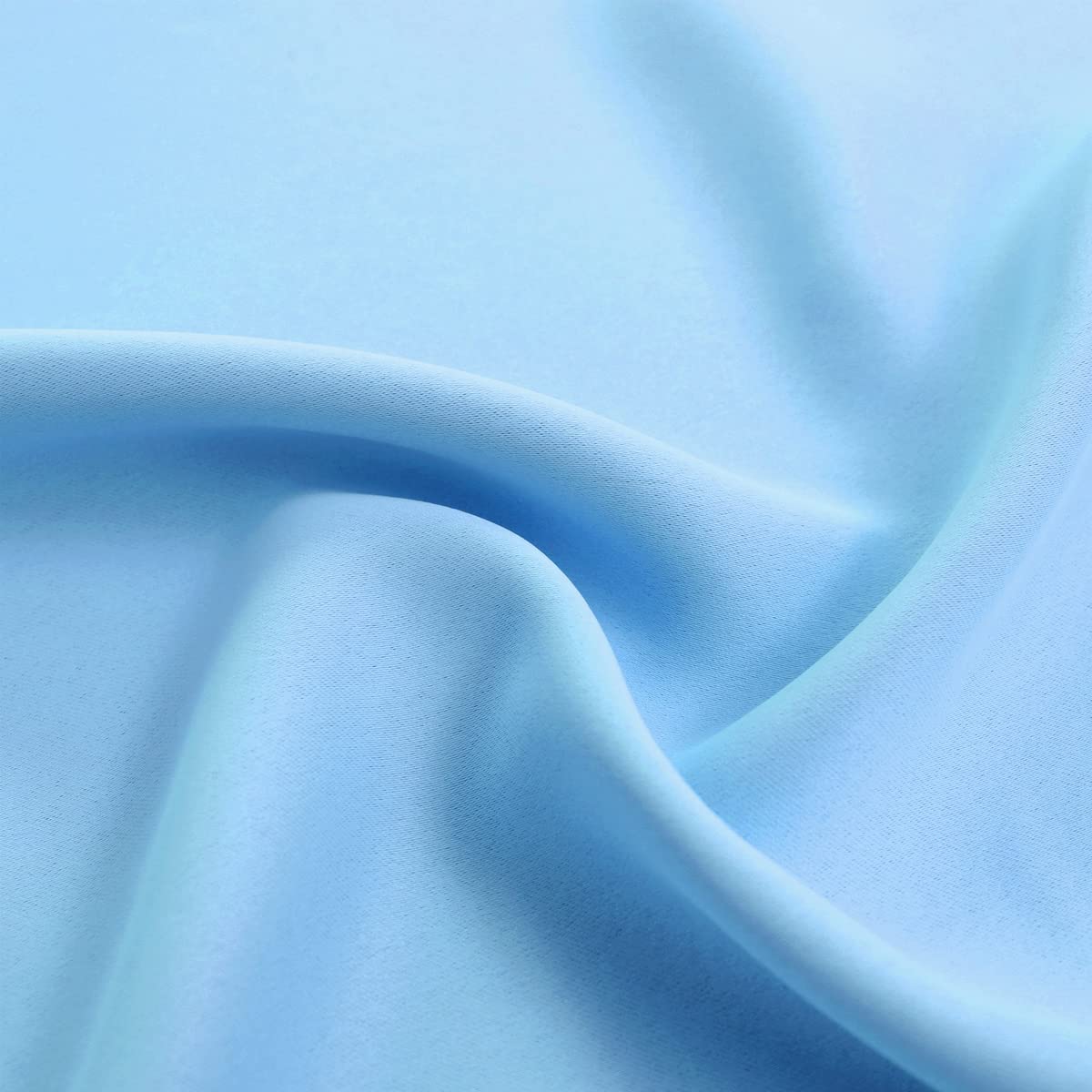 SOFJAGETQ Blue Blackout Curtains 54 Inch Long, Double Layered Blue Curtains for Kids/Girls Boys Bedroom, Nursery Living Room, 52 x 54 inch, 2 PCs