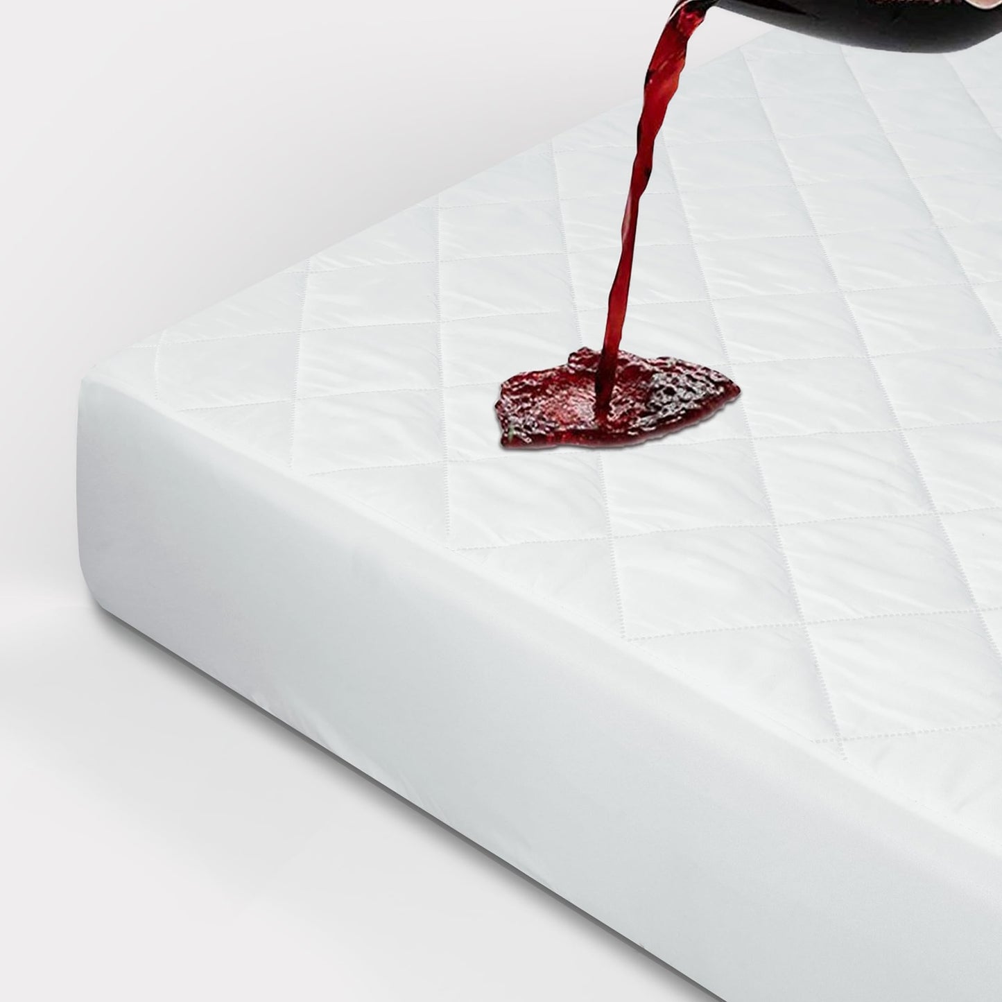 Twin Mattress Protector – Waterproof Mattress Cover – Deep Pocket Fitted up to 18 Inch – Quilted Mattress Pad – Soft, Breathable, Noiseless Bed Cover Protection