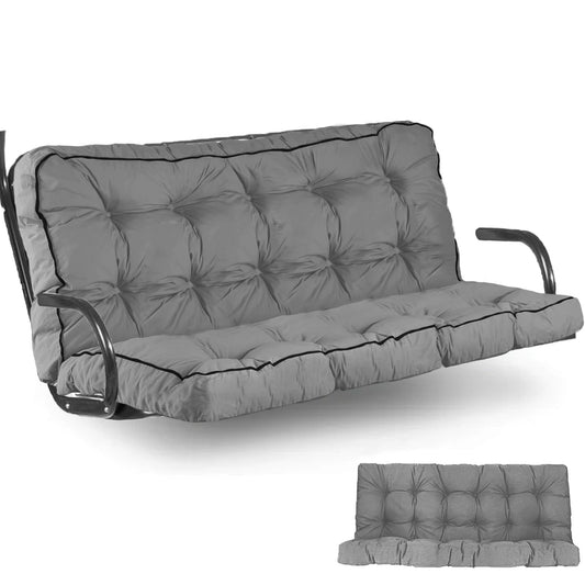 Yehotty Outdoor Swing Cushions Waterproof, Thicken Porch Swing Cushion Replacement, 55 Inch Bench Seat Cushions for Garden Furniture Pad (Gray, 40X55 inch)