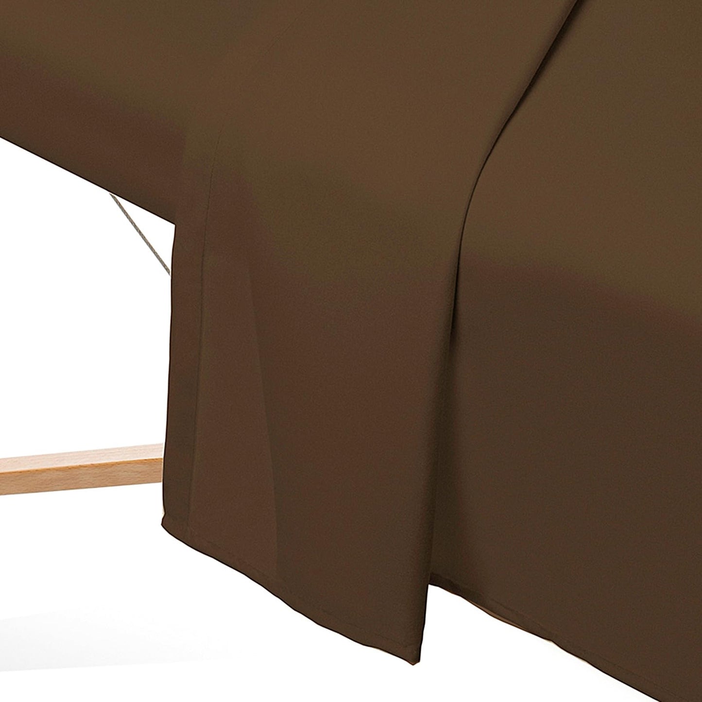 Saloniture 3-Piece Microfiber Massage Table Sheet Set - Premium Facial Bed Cover - Includes Flat and Fitted Sheets with Face Cradle Cover - Chocolate Brown