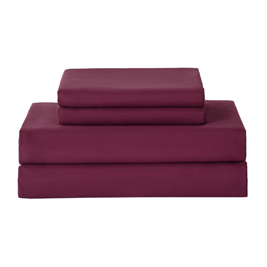 Yibeizi Fuchsia King Sheet Set,Soft Microfiber Cooling Bed Sheets,4 Pieces Deep Pocket Fitted Bedsheet Flat Sheet & Pillowcases