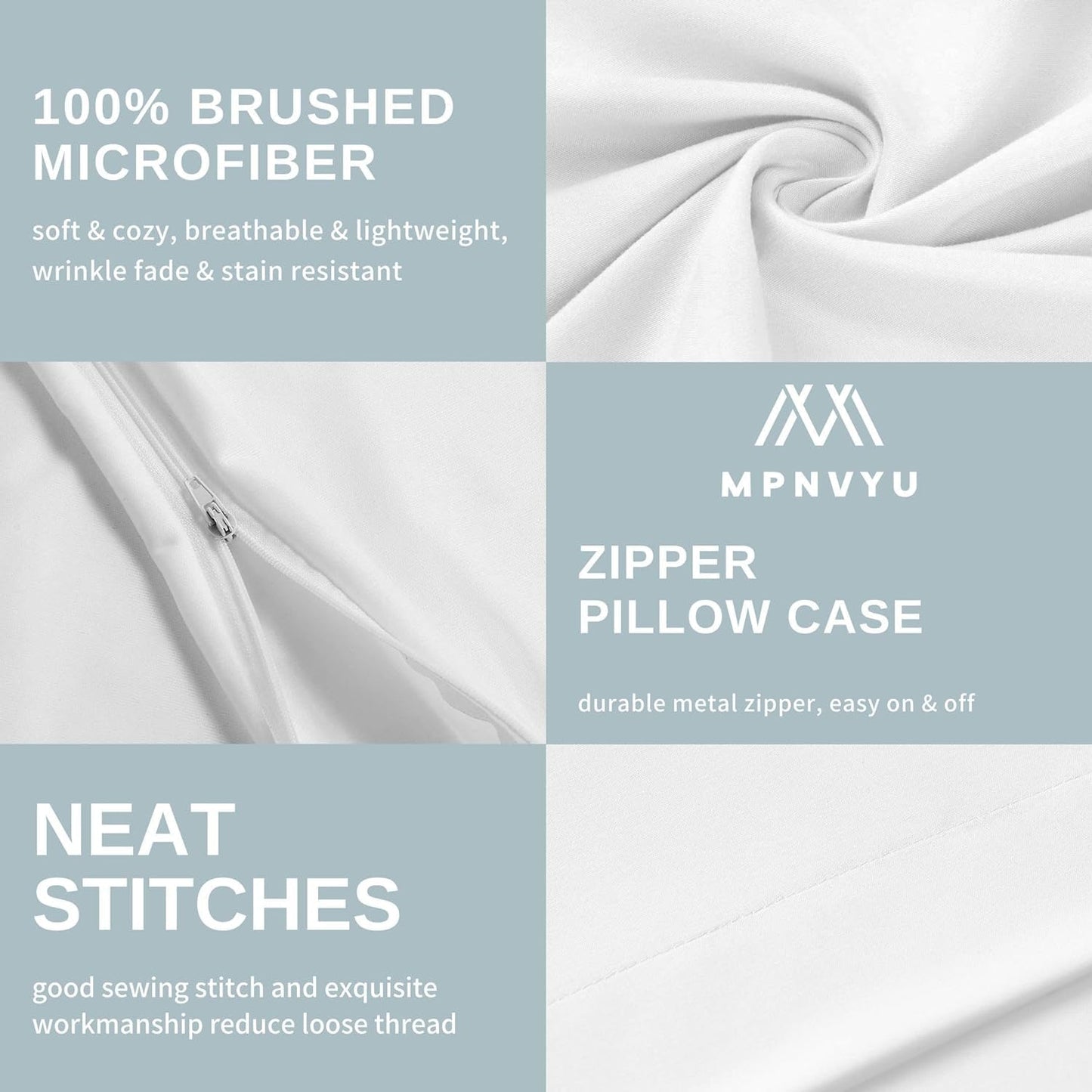 MPNVYU Kid Sheets Queen Sheet Set, Cute Panda Bed Sheets, Kawaii Black White Bear Bedding Bedroom Decor, Soft Microfiber Deep Pocket Fitted Sheet & Flat Sheet & 2 Pillowcases