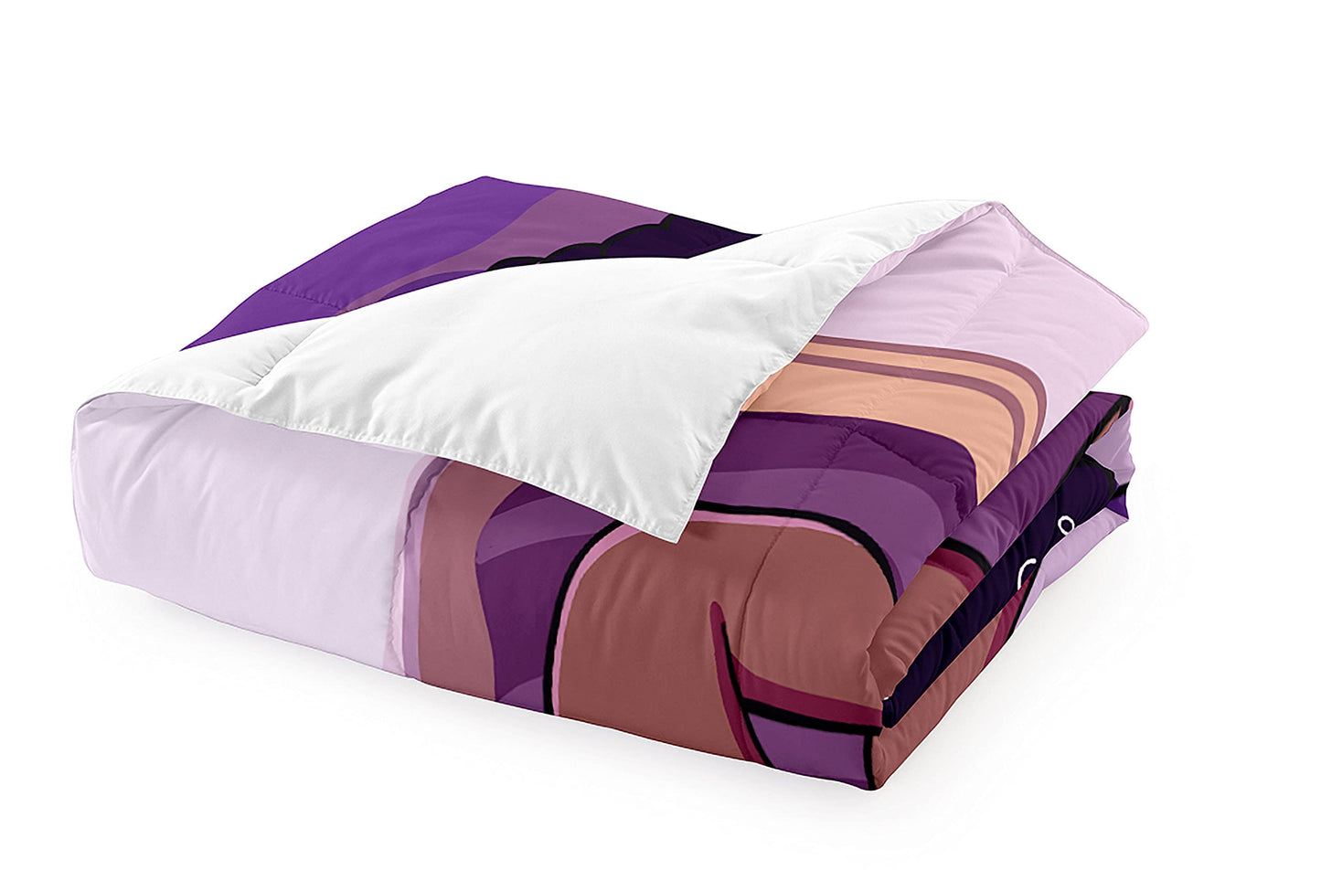 kodhyvj African American Black Girl Comforter Set Twin Size, Black Girls Magic Duvet for Kawaii Bedroom Decor, Girl Love Music Purple Bedding Set with 1 Comforter +1 Pillowcase