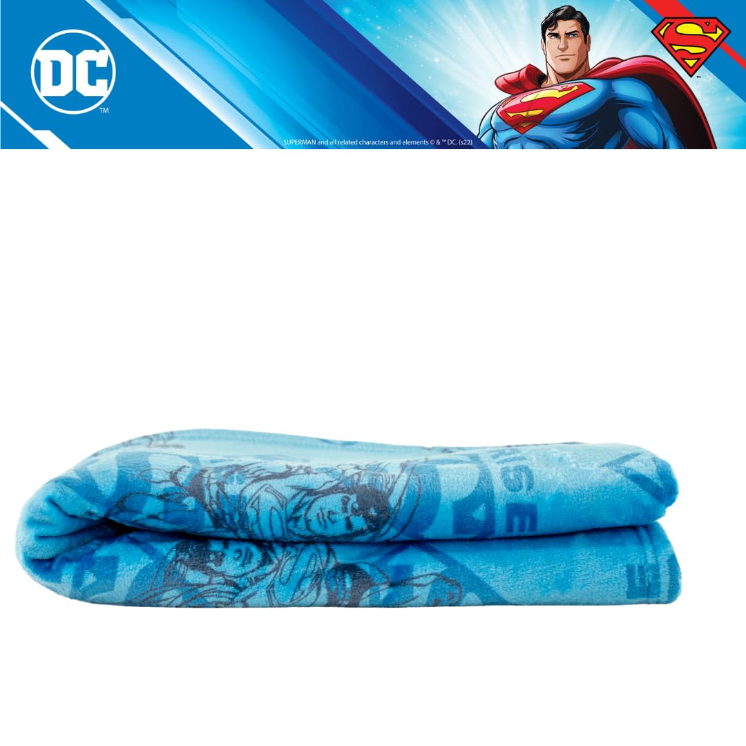 Superman DC Comics Bedding Super Soft Cozy Plush Throw, 46 in x 60 in, (Officially Licensed Product) by Franco