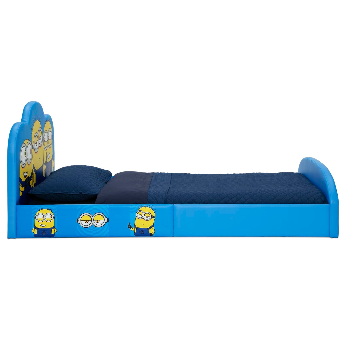 Delta Children Minions Upholstered Twin Bed, Blue