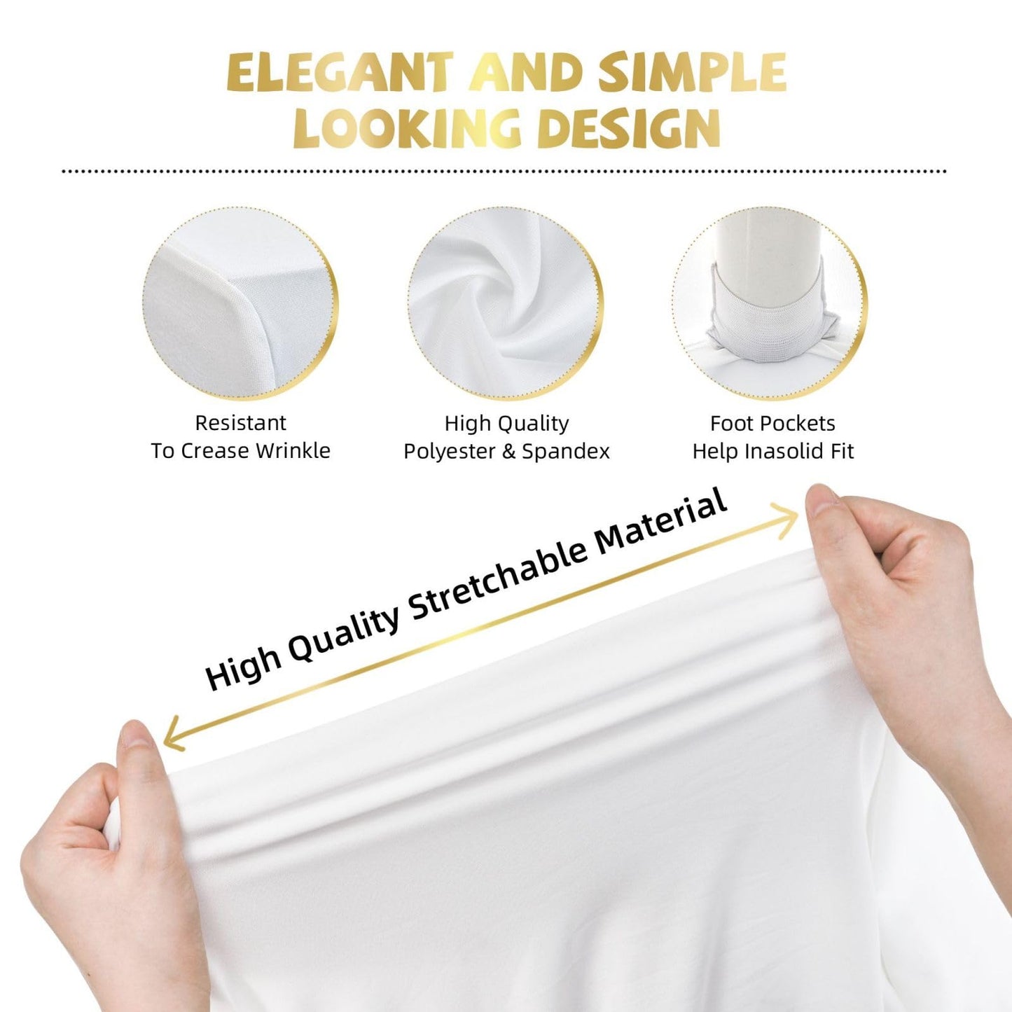 HSYOYO Yellow Bees Flowers Fitted Tablecloths for 6 Foot Rectangle Tables Stretch Table Cover Indoor Outdoor Rectangular Table Protector Decoration for Party Picnic Wedding