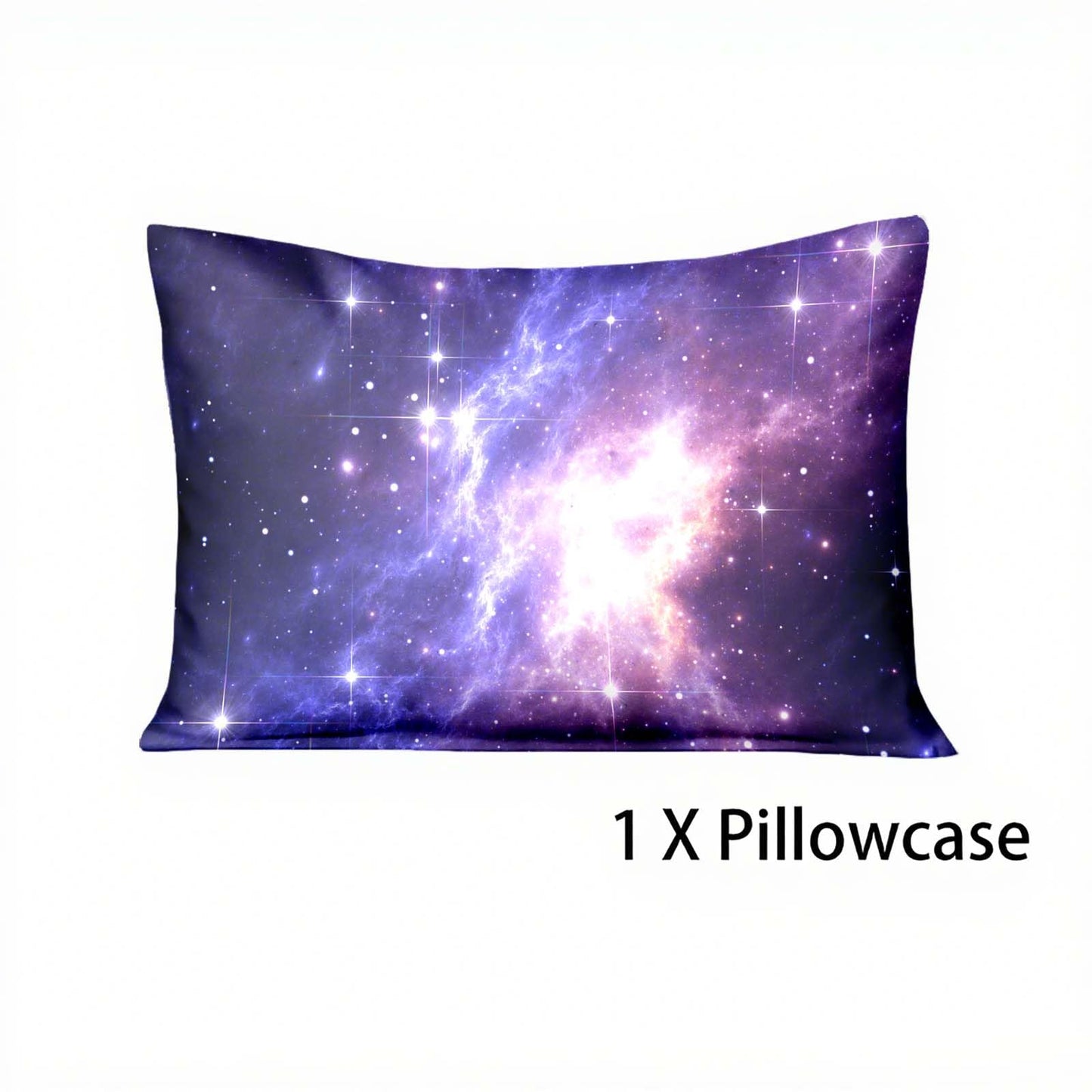 NiuOneTwin Fitted Sheets 1Fitted Sheet and 2 Pillowcases Lightning Star Boy Sheet Galaxy Kids Sheets 3D Printed Washable Machines Sheets
