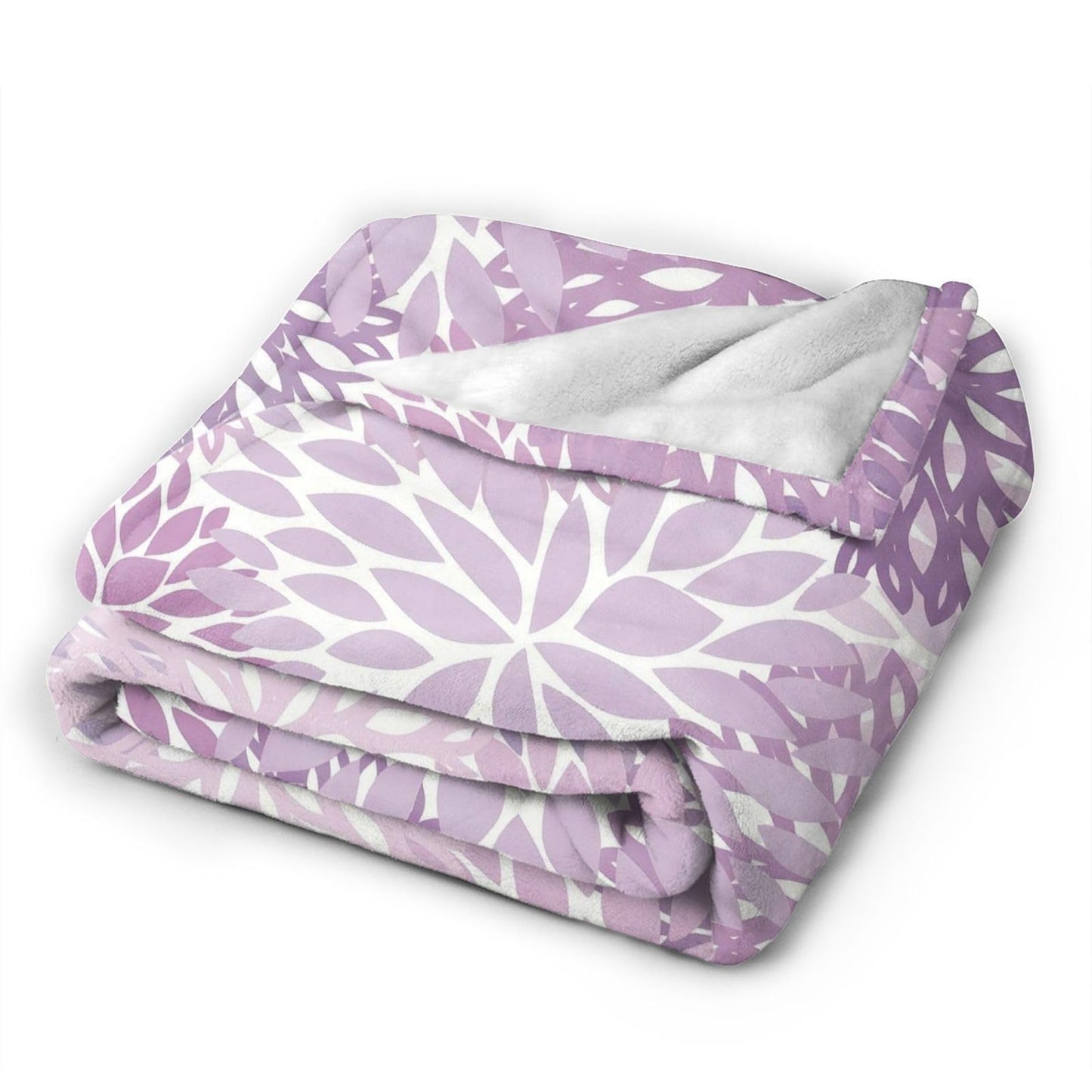 Perinsto Purple Chrysanthemum Floral Throw Blanket Ultra Soft Warm All Season Daisy Flowers Decorative Fleece Blankets for Bed Chair Car Sofa Couch Bedroom 50"X40"