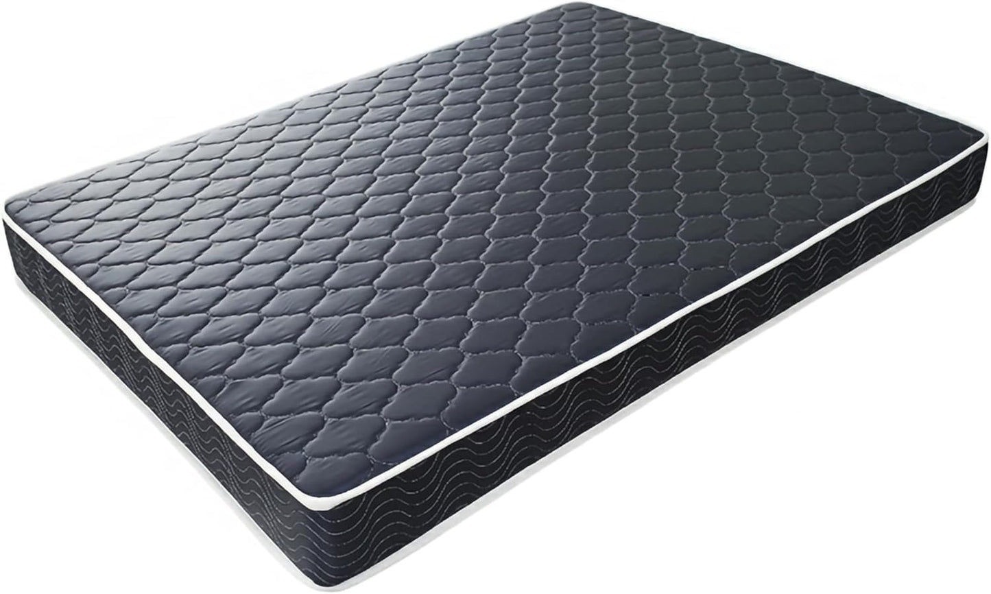 6-Inch Waterproof High-Density Foam Mattress with Navy Blue Diamond-Quilted Breathable Fabric for Cool Sleep Full Size
