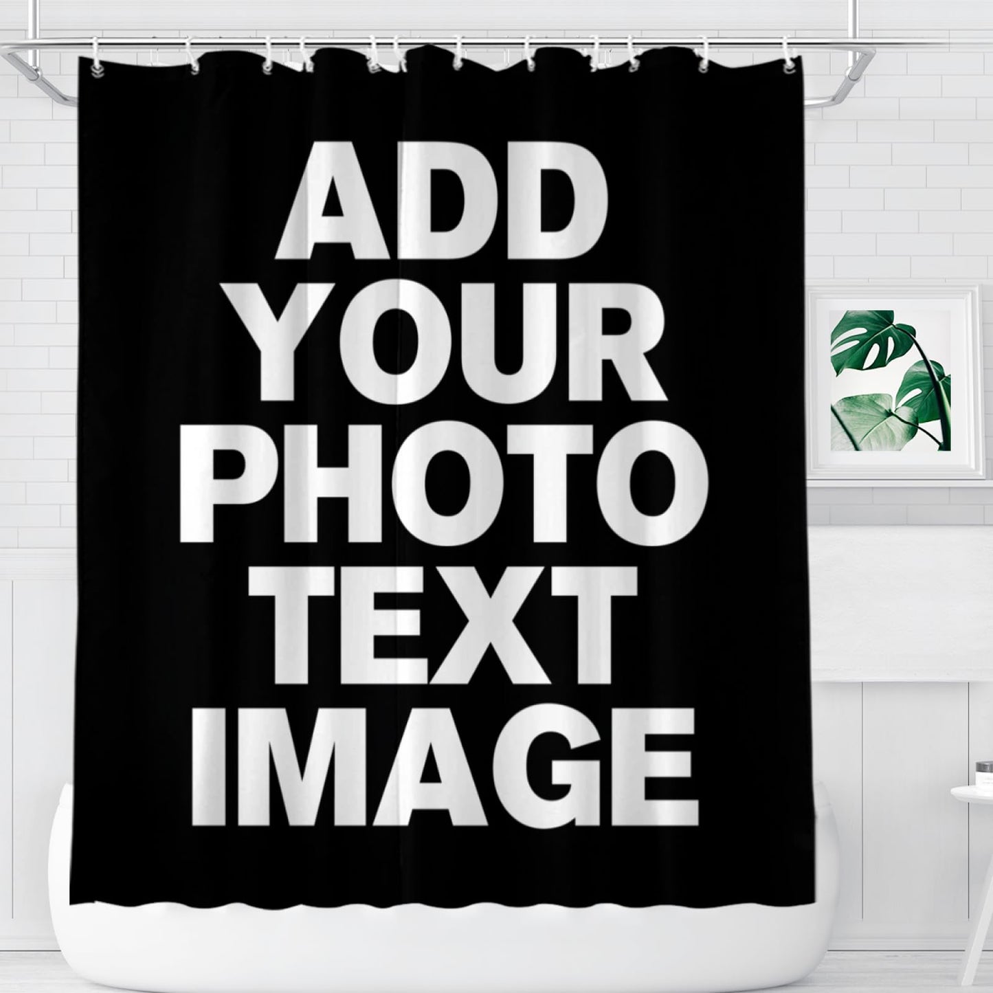 Custom Shower Curtain Personalized Shower Curtains Customized Shower Curtains Design Your Own Text Logo Photo for Bathroom Bedroom Hallway Living Room Funny Personalized Gifts 70x70 inch