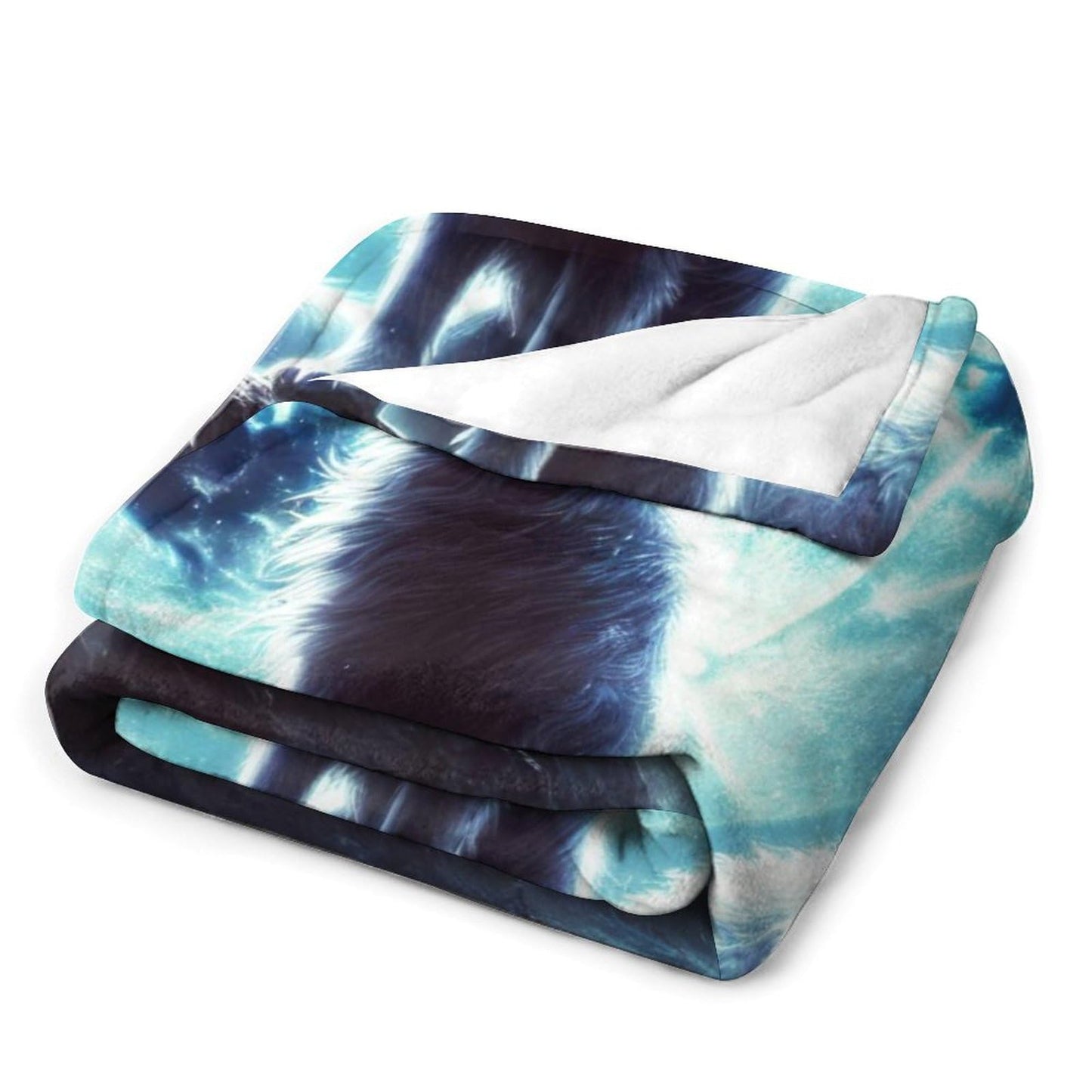 BaXiCustom. Wolf Throw Blanket 50"x40" - Soft & Lightweight, Cozy for All Season Use, Warm Cute Wolf Blankets for Lap, Chair, Sofa