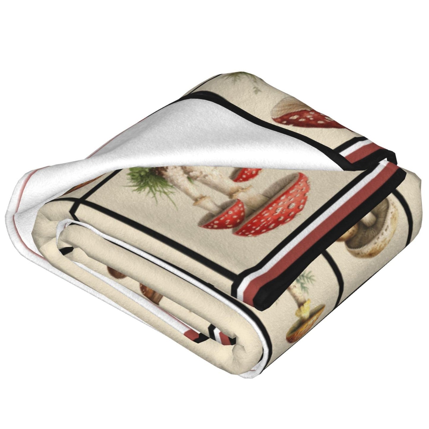 Lovira Mushroom Throw Blanket Mushroom Print Throw Blankets Gifts for Couch Sofa Bed Stuff Decor Soft Cozy Fleece Plush Warm Flannel Bedding for Lover Men Women Boys Girls 40"x50"