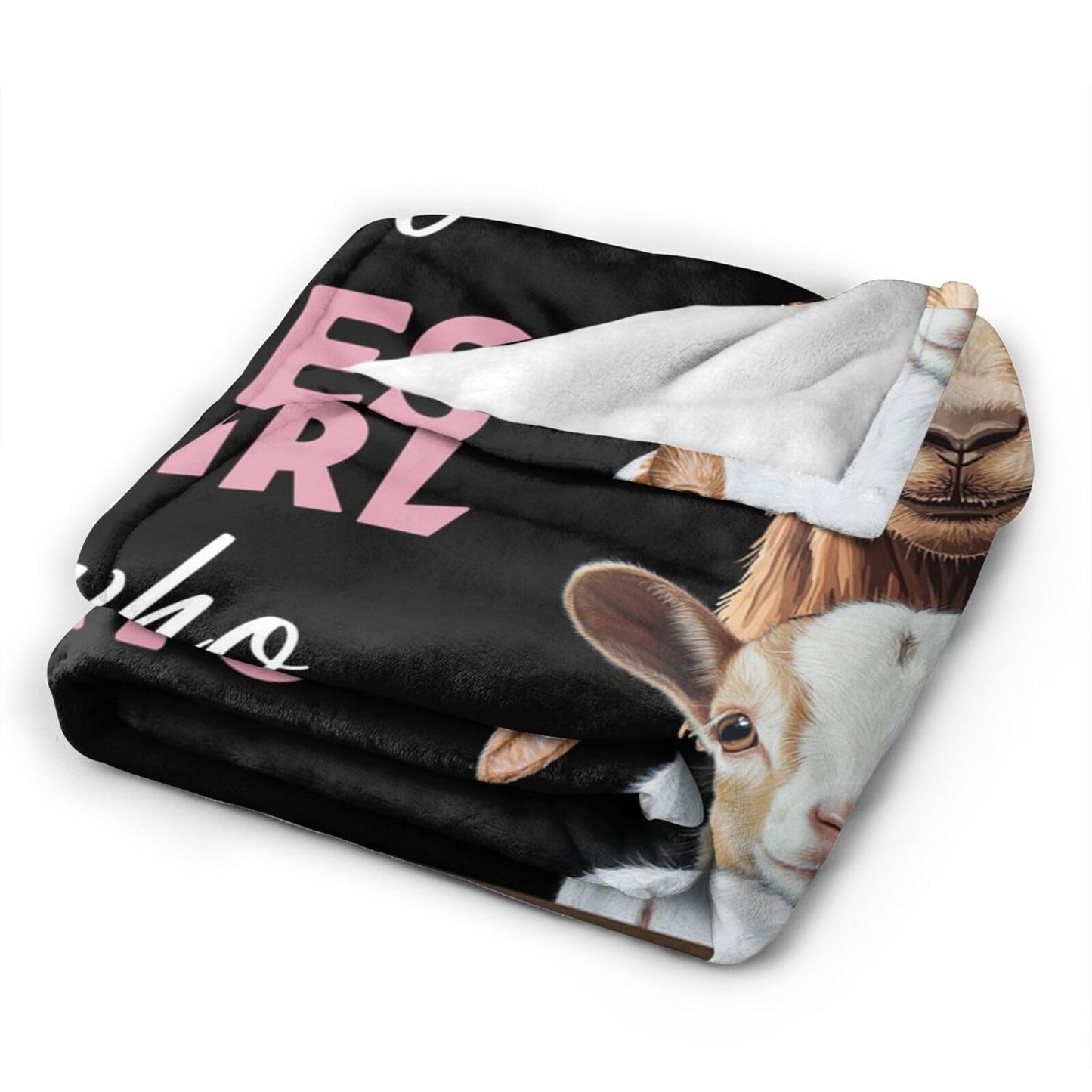Baegopa Goat Blanket for Girls Women Farm Gifts Lovers Farmhouse Throw Blankets Cozy Plush Fleece Flannel Fuzzy for Couch Chair Bed 50"X40"