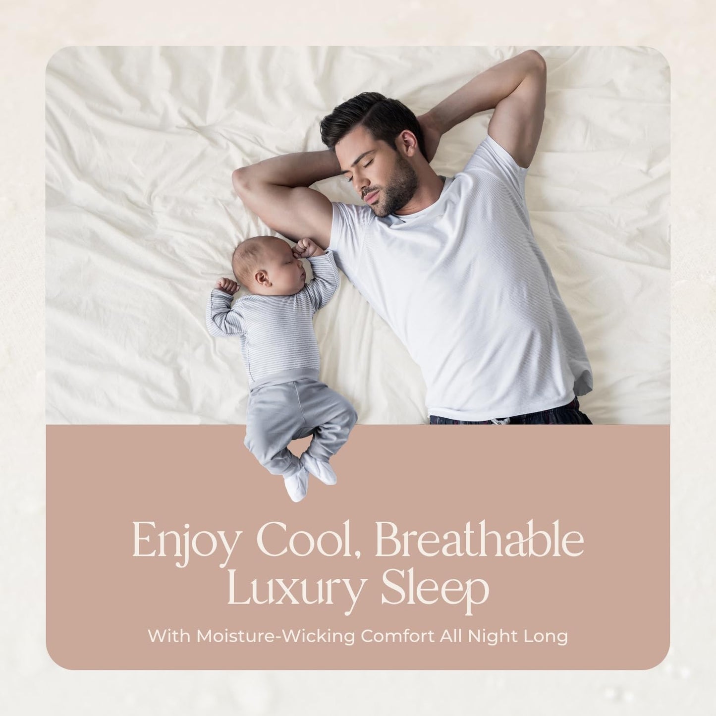Whisper Organics, 100% Waterproof Mattress Protector - Pique Textured Weave, Breathable Soft & Durable - King Mattresses Cover - GOTS Certified Organic - White, 17" Deep Pocket, 78x82 Inch