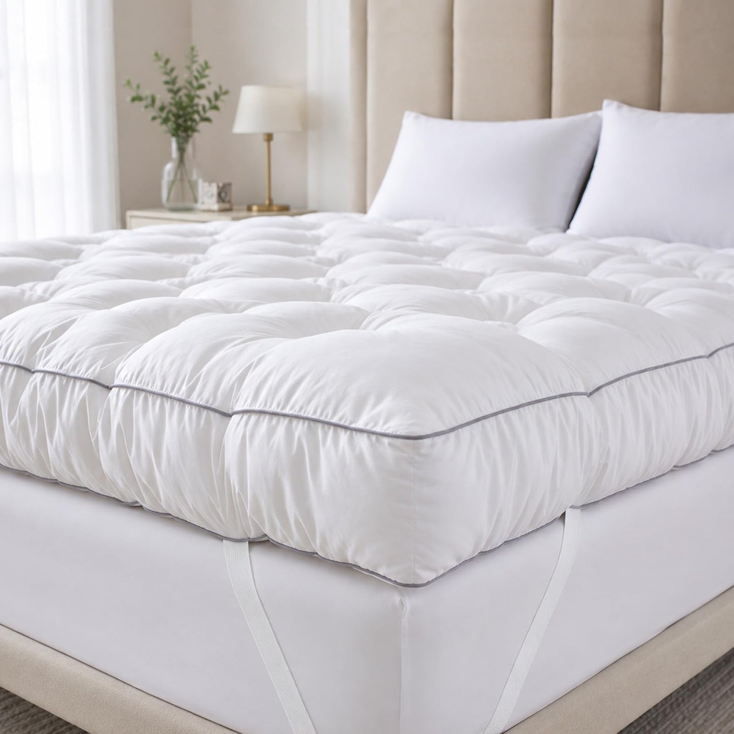 SHOUREN 5 Inch Memory Foam Mattress Topper Queen for Back Pain Relief, Extra Thick Gel Memory Foam Bed Topper, Soft Fluffy Supportive Pressure Relief Mattress Pad, 80"x60"