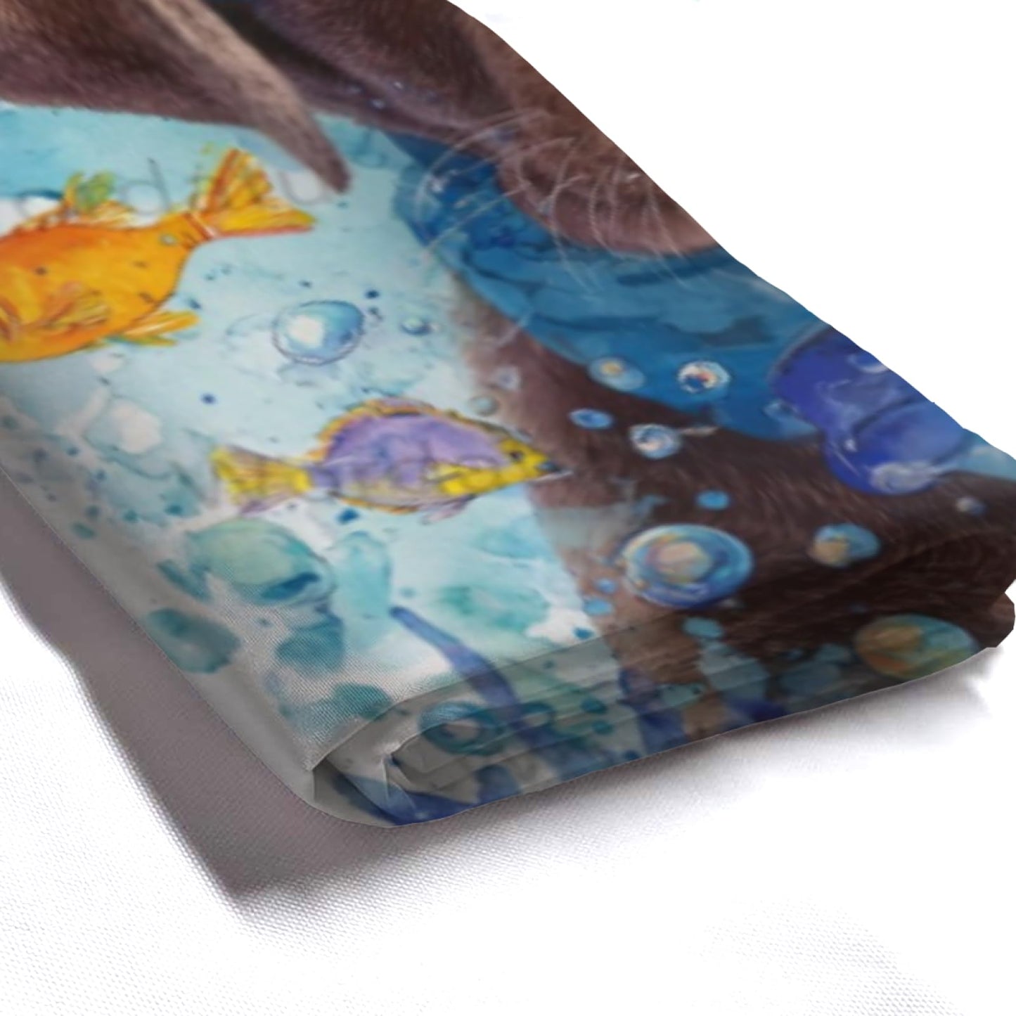 Wordatu Funny Labrador Retriever Shower Curtain Teal Blue Sea Ocean Waterproof Fabric Shower Curtains for Bathroom with Animal Starfish Nautical Bathroom Curtain 72x72 Inches