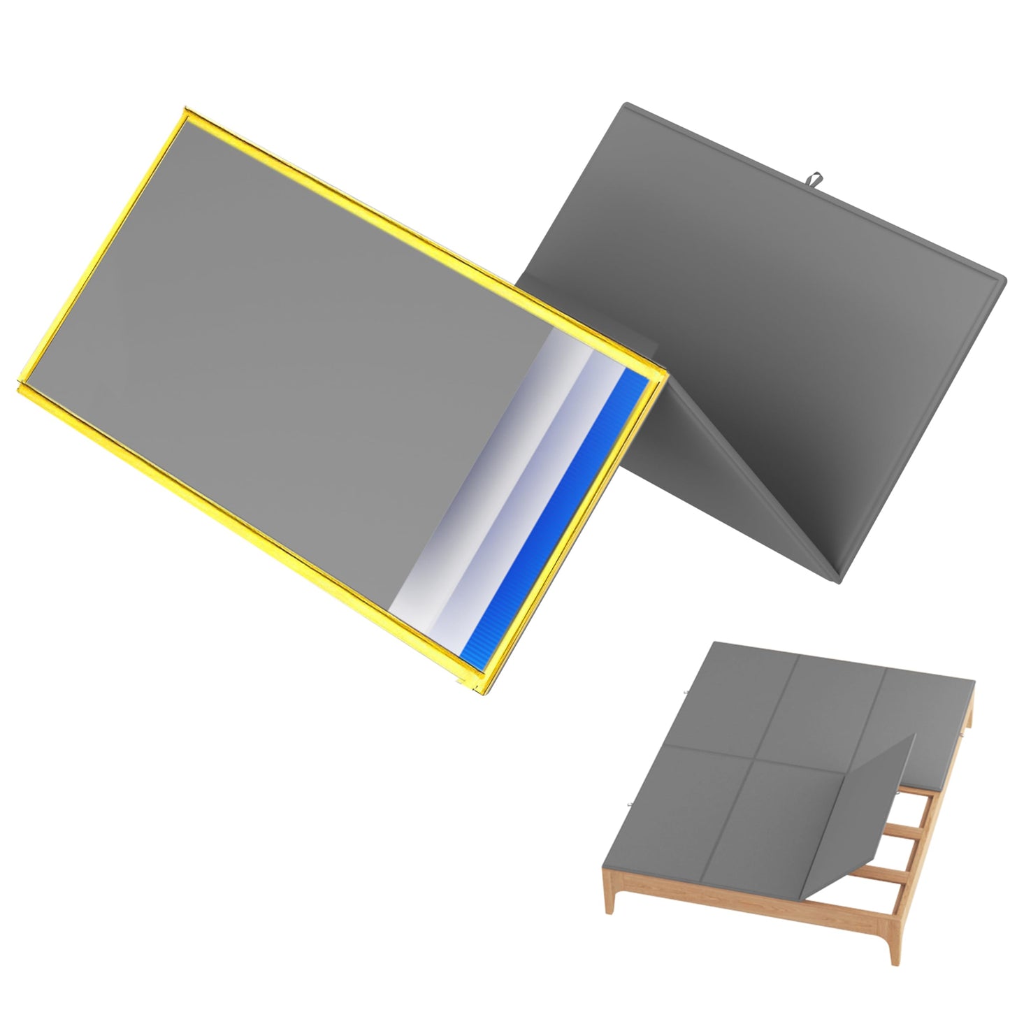 Doletaitan Metal-Frame-Bunkie-Board-Queen-Size (60"X80") for Under-Mattress-Support - Heavy Duty Bed Board Design,Folding, Noise Free, No Sagging