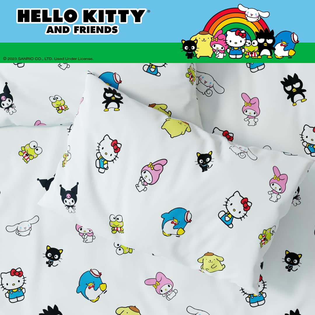 Collectibles Hello Kitty & Friends Bedding Super Soft Cozy Cotton 4 Piece Full Sheet Set, (Officially Licensed Product) By Franco