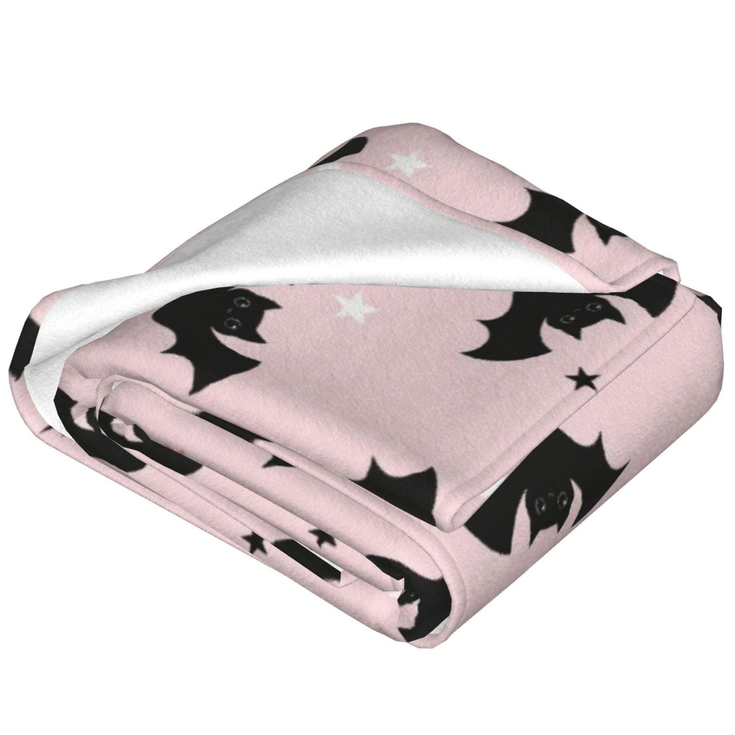 Lovira Pink Bat Throw Blanket Bats Print Throw Blankets for Couch Sofa Bed Stuff Decor Soft Cozy Fleece Plush Warm Flannel Bedding for Lover Men Women Boys Girls 40"x50"