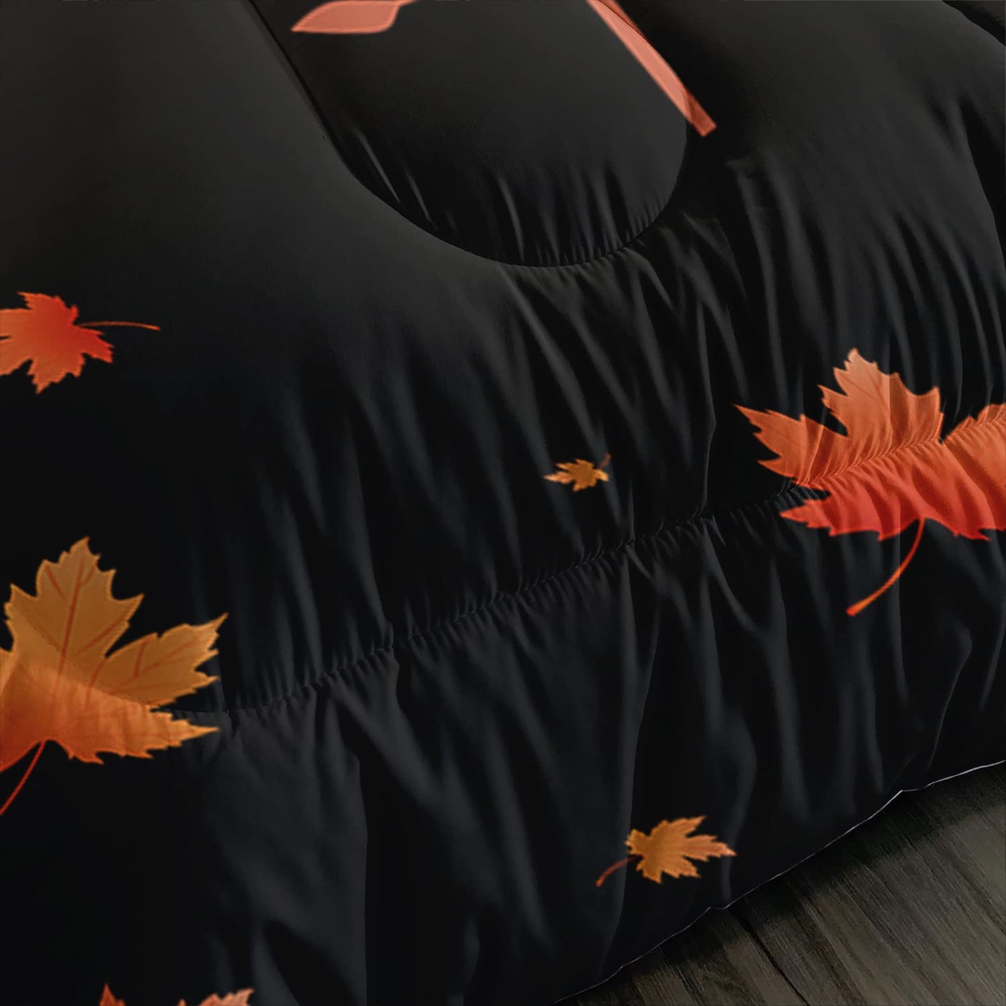 XYNHML Cartoon Fox Comforter Set 3-Pieces Cute Fox Bedding Set Moon Plants Leaves Printed Quilt Set for Kids Boys Girls with 2 Pillowcases Full