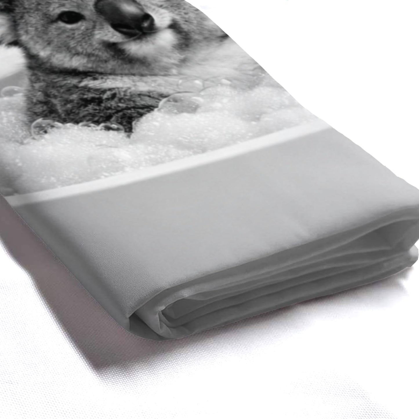 REZHOCH Modern Minimalist Funny Koala Shower Curtain 72x72 Inch, Luxury Black and White Cute Animals in Bathtub Bubbles Bathroom Decor,Waterproof Fabric Bath Set with Hooks
