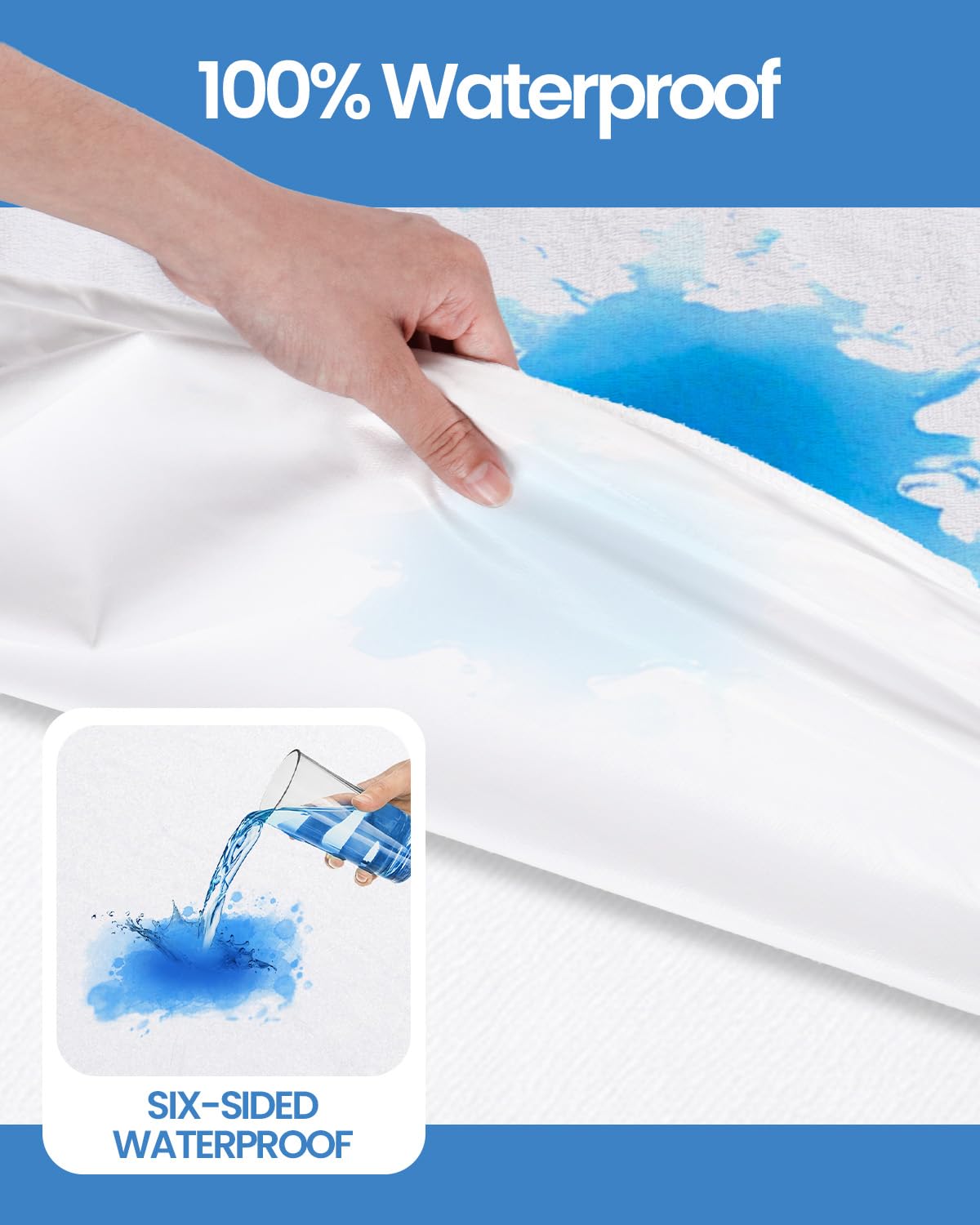 HUPPER 2 Pack Twin XL Mattress Protector (9/10/11/12/13/14/15/16/17/18Inchs), Terry Cloth 【Dorms Hotel Exclusive】, Waterproof Mattress Cover, Noiseless, 39 * 80