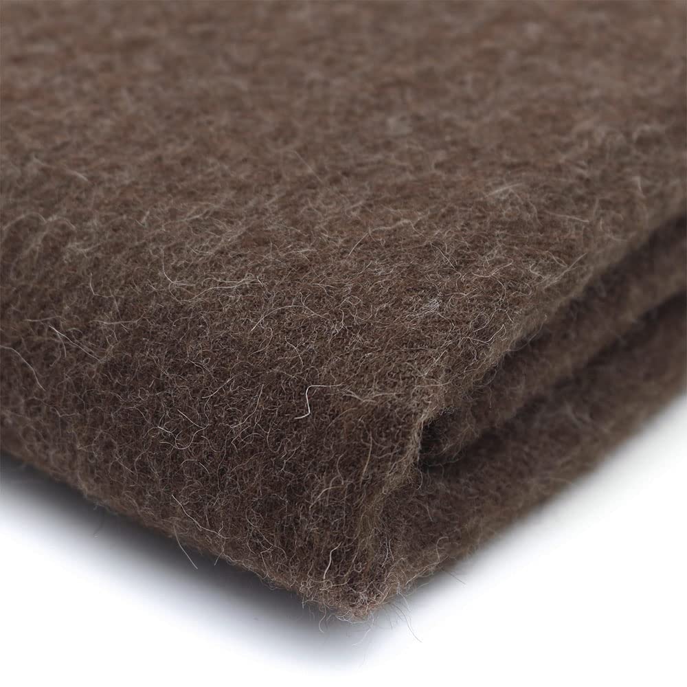 Wiracocha Calling - Eco 100% Baby Alpaca Wool Throw Blanket Undyed Natural Colors Soft Warm Solid Color Design 74" x 54" (Brown)