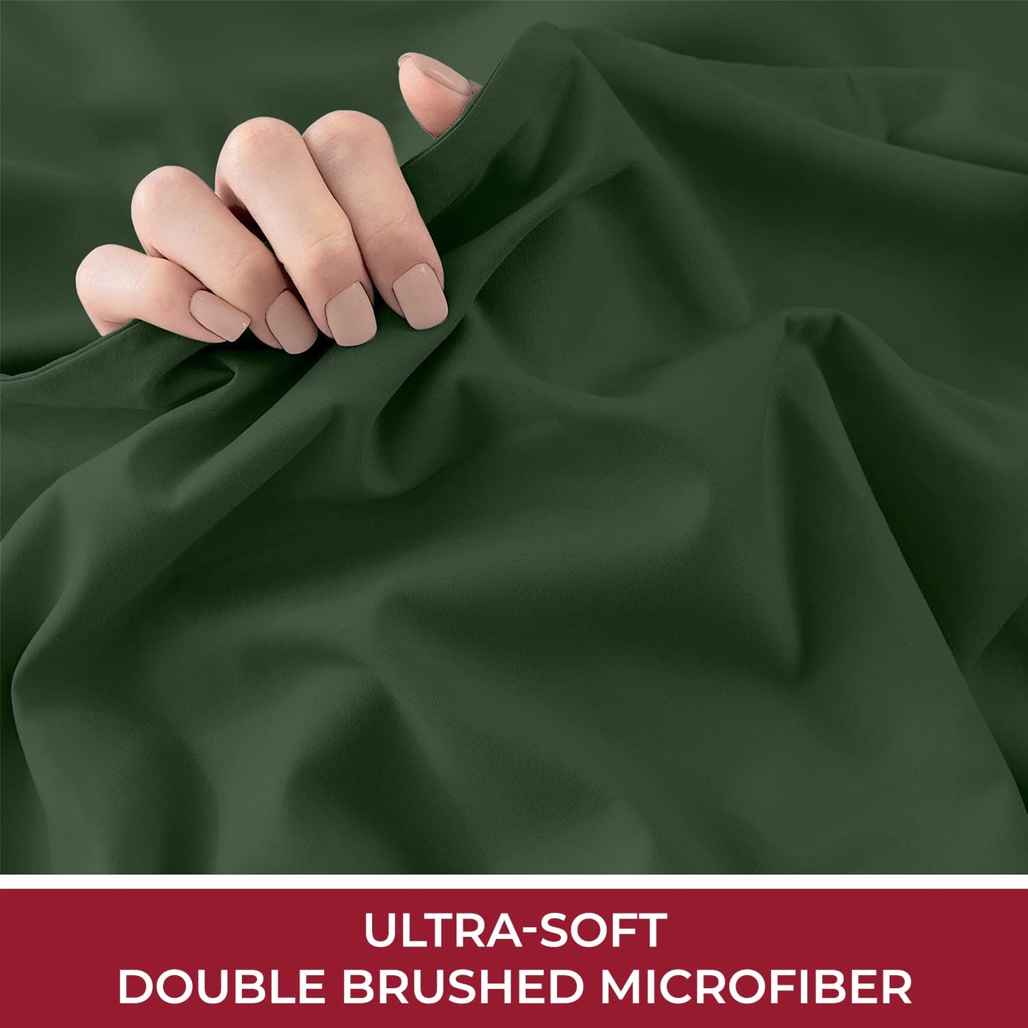 Mellanni Extra Deep Pocket King Fitted Sheet - Iconic Collection Bedding Sheets with up to 21 inch Deep Pocket - Soft & Cooling - Fade & Stain Resistant - 1 PC (King, Emerald Green)