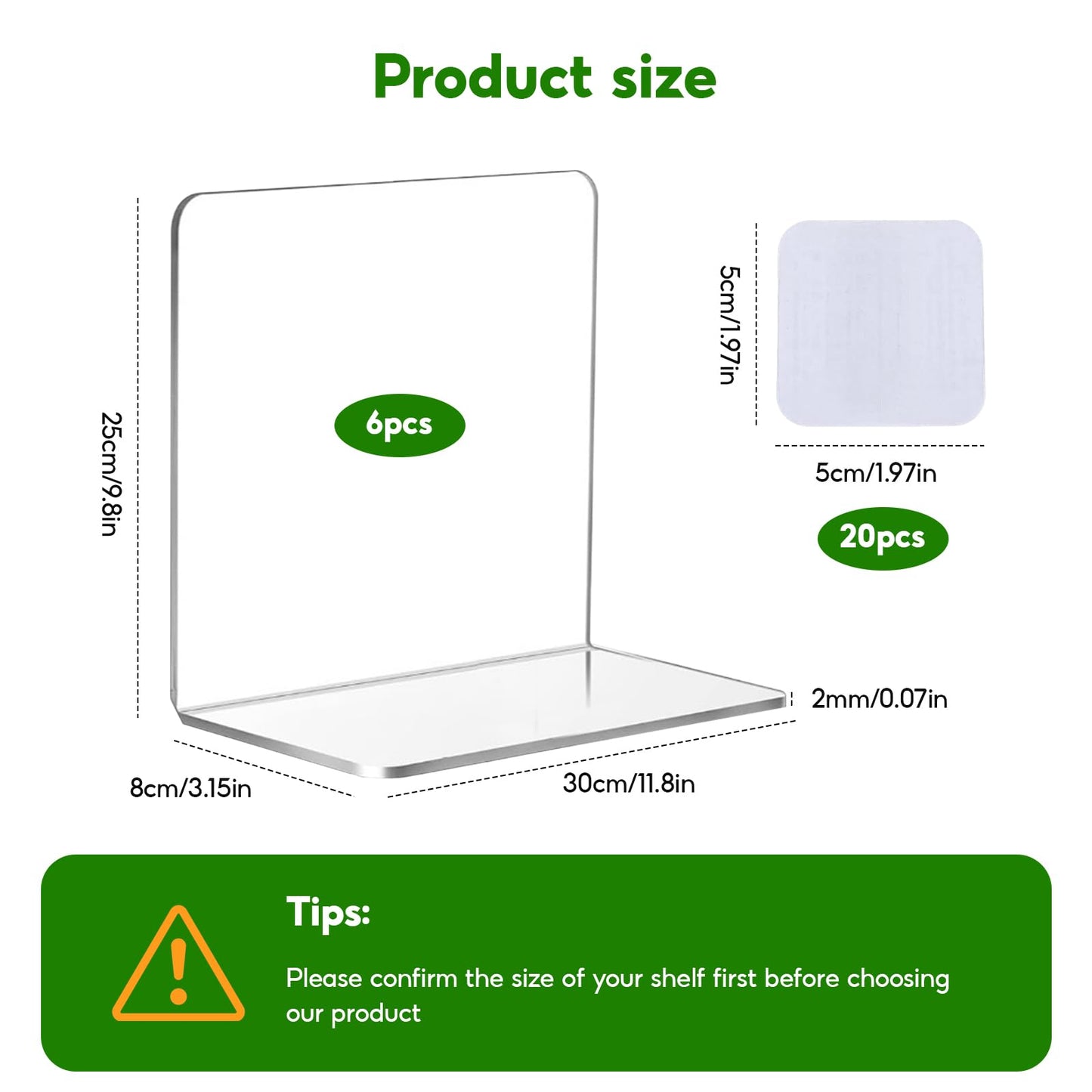 slderzgu Thickened Closet Shelf Dividers Closet Shelf Organizers and Storage Acrylic Shelf Dividers for Closet Organization 6-Pack Clear Acrylic Dividers for Shelves Clothes Towel Adjustable Space