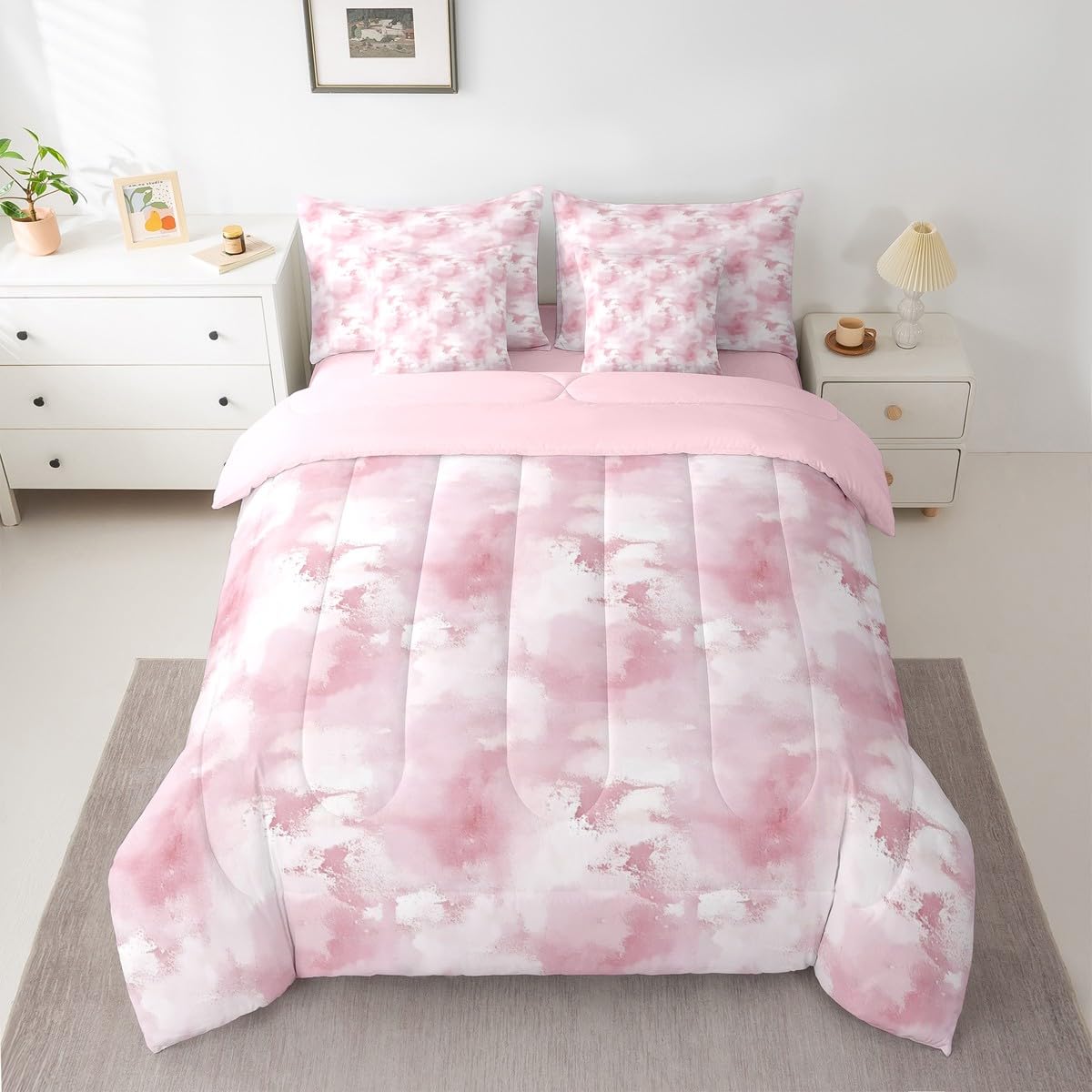 jejeloiu Abstract Twin Comforter Set with Sheets for Kids Boys Girls Tie Dye 7 Pieces Bedding Set Bohemian Gypsy Bed in a Bag Psychedelic Room Decor Cute Soft Lightweight Microfiber