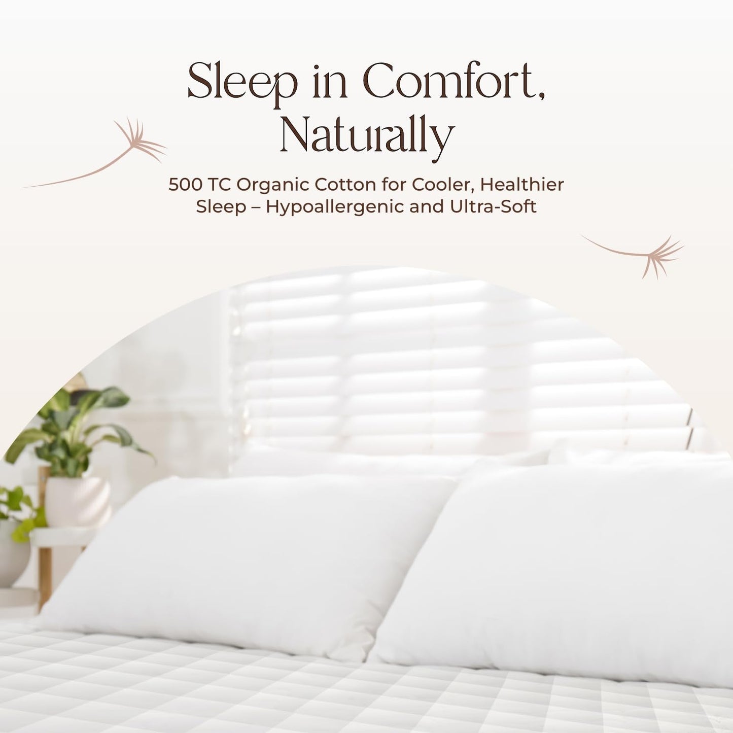 100% Cotton Organic Mattress Pad - Luxury Quilted Mattress Topper Protector Plush & Breathable Machine Washable Design - Fairtrade & GOTS Certified Premium 400GSM Thick with Deep Pocket (Twin)