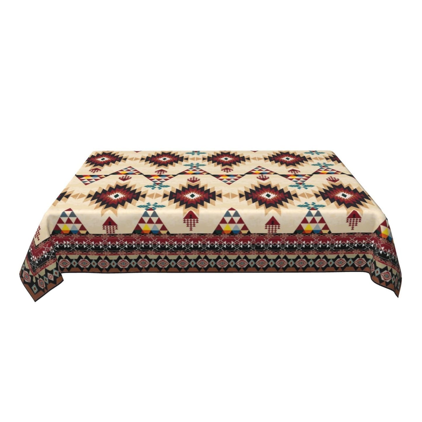 Southwestern Geometric Rectangle Tablecloth 54" x 72", Vibrant Tribal Polyester Waterproof Table Cover, Boho Ethnic Southwest for Dining Room Kitchen Party Indoor Outdoor, Gifts for Rustic Decor Lover
