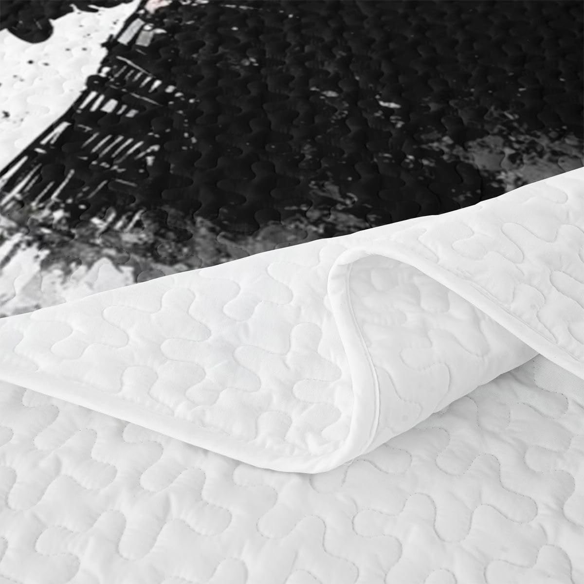 Erosebridal Geisha and Samurai Quilt Twin Size - Red Sun Bedspread Japanese Style Bed Coverlet with 1 Pillowcase