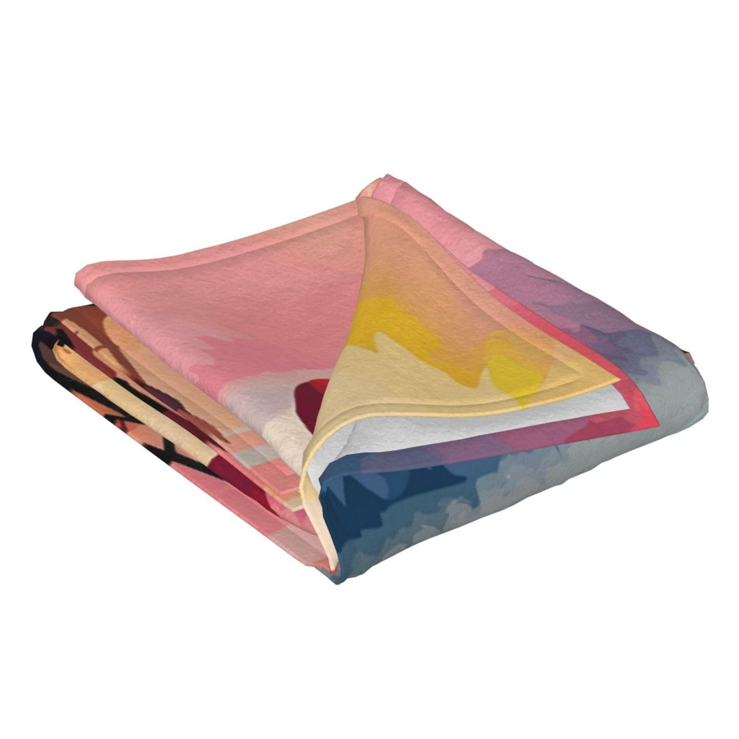 Jfniub Pink Cute Flamingo Modern Art Boho Blanket Throw Bedding Room Decor Flannel Blankets for Bedroom Living Rooms Warm All Season 50"X40"