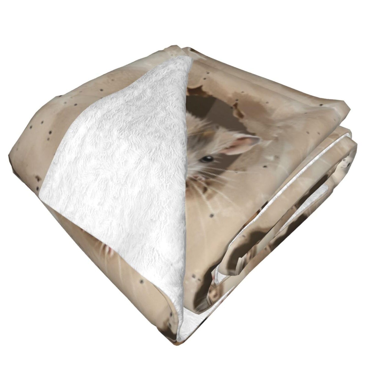 Qycazzw Cute Rat Blanket Gifts for Women Kids, Woodland Mouse Theme Flannel Blankets, Warm Cozy Soft Throw for Bedroom, Camping, Couch, Decor 50x60 in