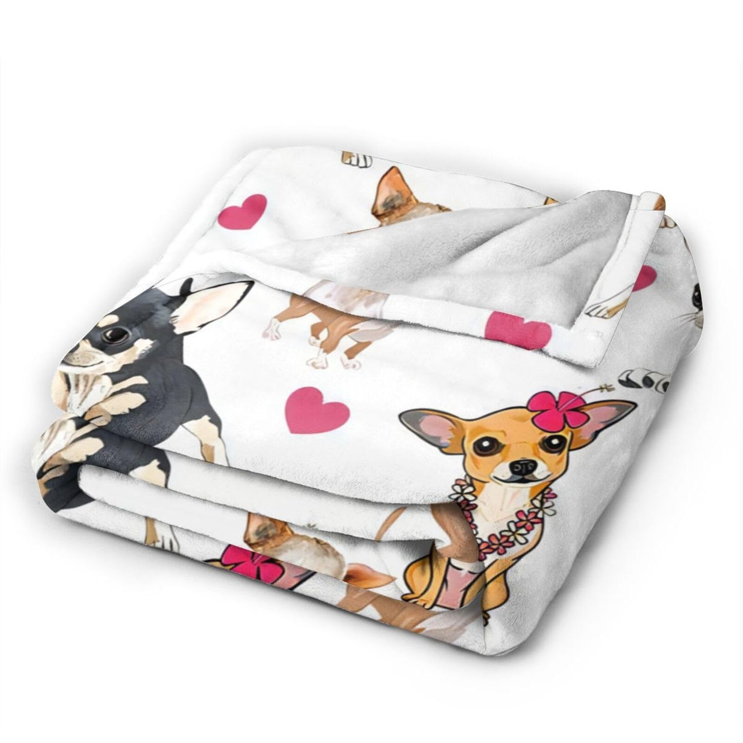 Tijuboni Chihuahua Throw Blanket Dog Gifts for Girls Boys Women Men Kids Adults Soft Flannel Fleece Blanket for Couch Sofa Bed Home Decor 40"x50"
