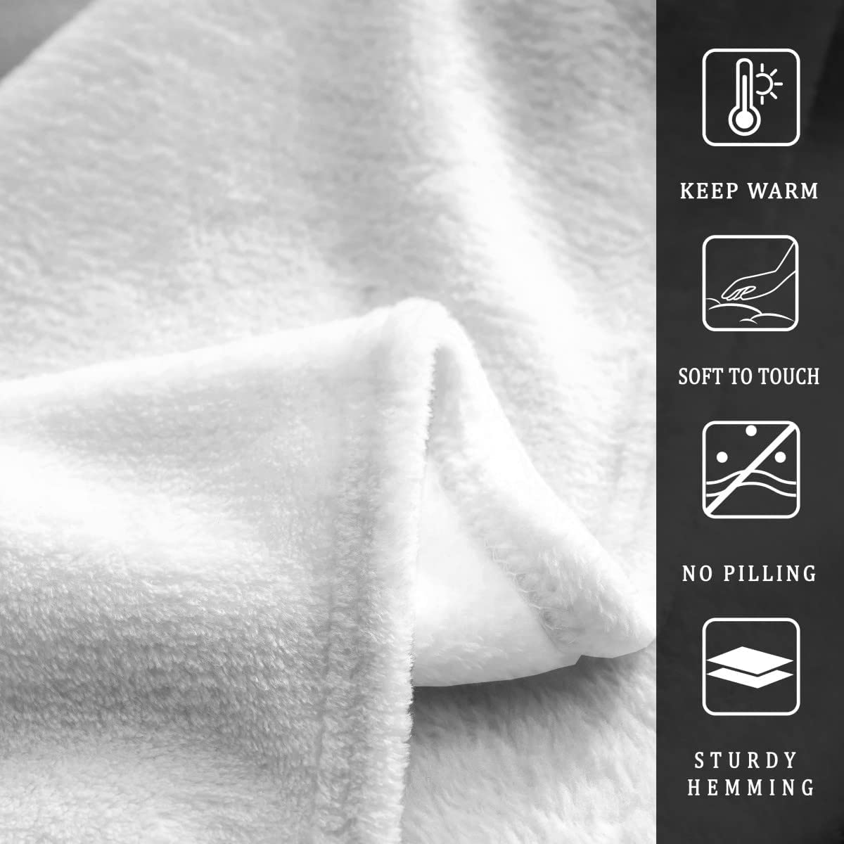 jejeloiu Kids Black White Fleece Throw Blanket Throw 50"x60", Flannel Blanket Plush Fuzzy Geometric for Bed Couch Chair Living Room Boys Girls Modern Art