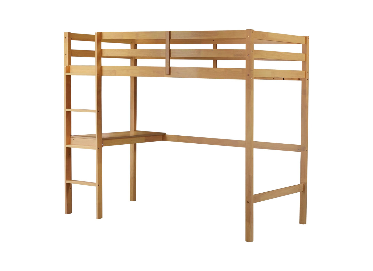 Bellemave Twin Loft Bed with Desk,Loft Bed for Kids, Boys, Girls,Wooden Loft Be Frame with Desk and Ladder, Natural