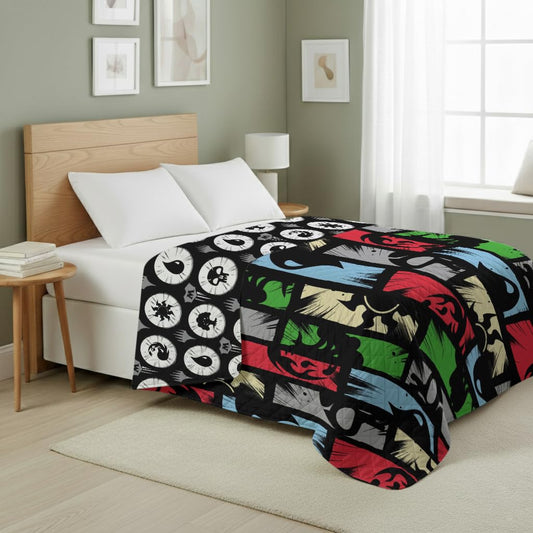 Northwest Magic The Gathering Animated Magic Twin Quilted Blanket, Comfy Throw, Adults Boys Girls, Soft Lightweight Bedding for Bed, or Couch, 60 x 90 inches