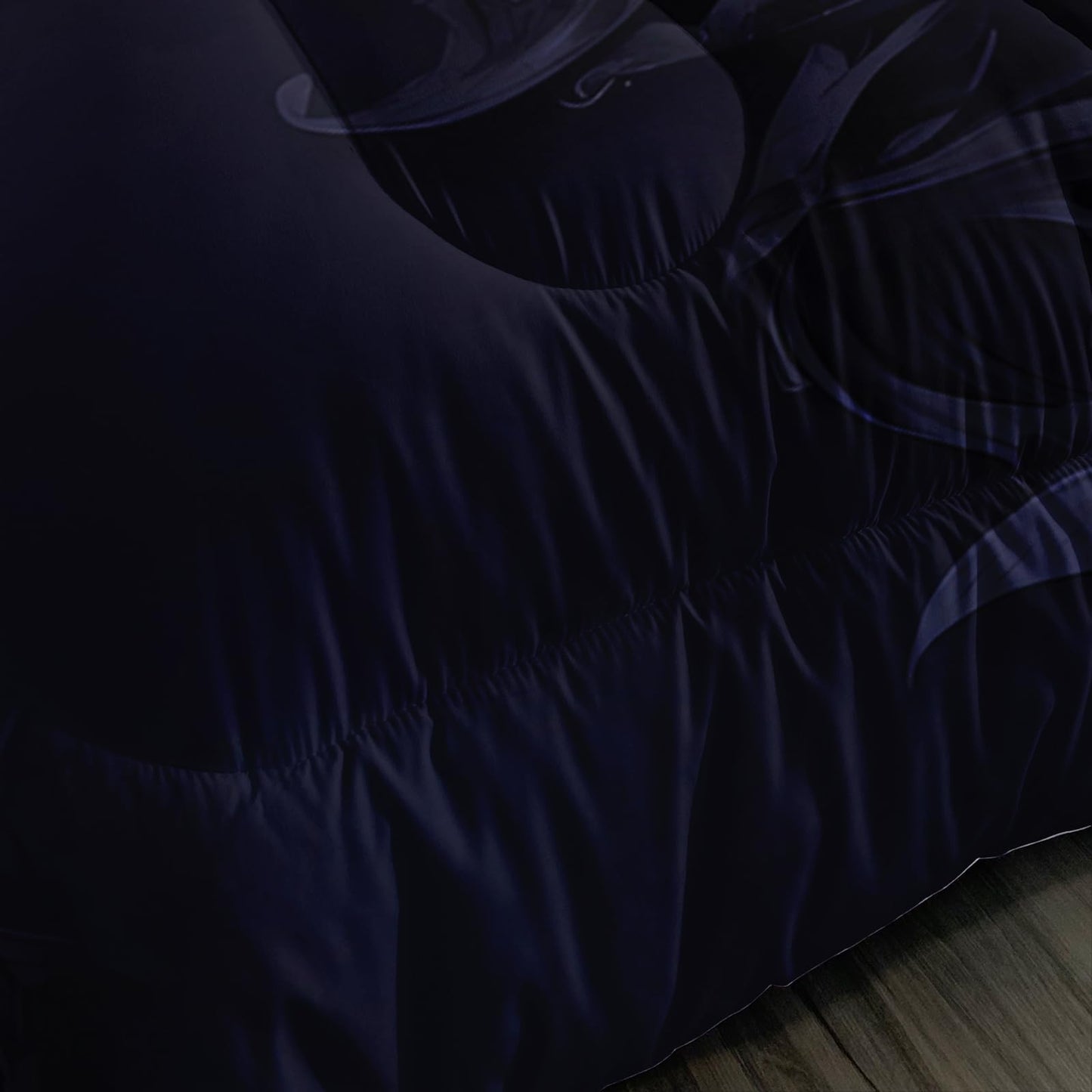 XYNHML Western Dark Purple Fantasy Dragon Comforter 3Pcs Twin Wild Animal Dragon Floral Bedding Set for Kid Teen Girl Boy Teen Adult Mysterious Pattern Quilt Bed Decor with 1 Comforter+2 Pillowcases